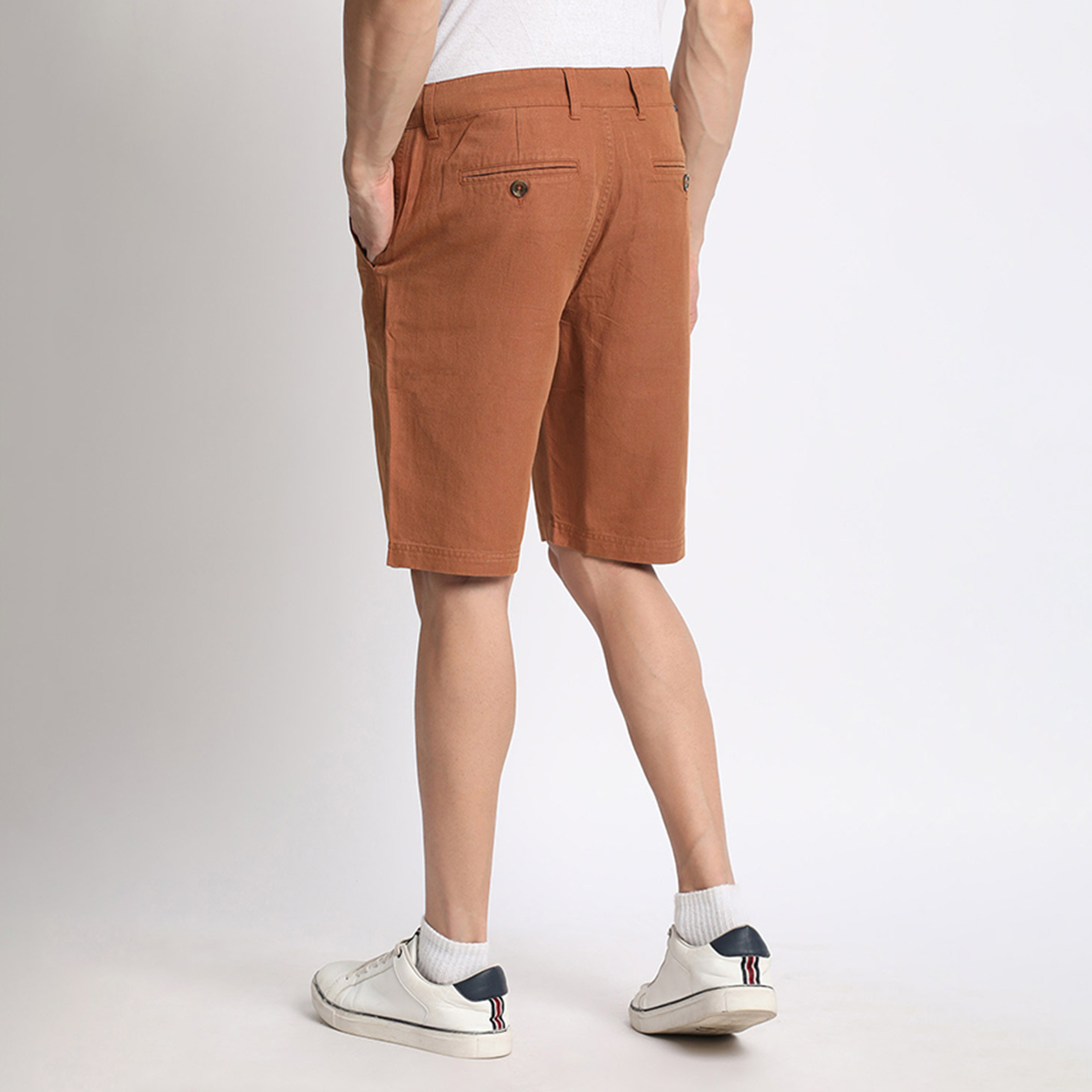 Beverly Hills Polo Club Plain Mid-Rise Button & Zip Fly Men's Chino Shorts-men-clothing-bottoms-shorts-image-4