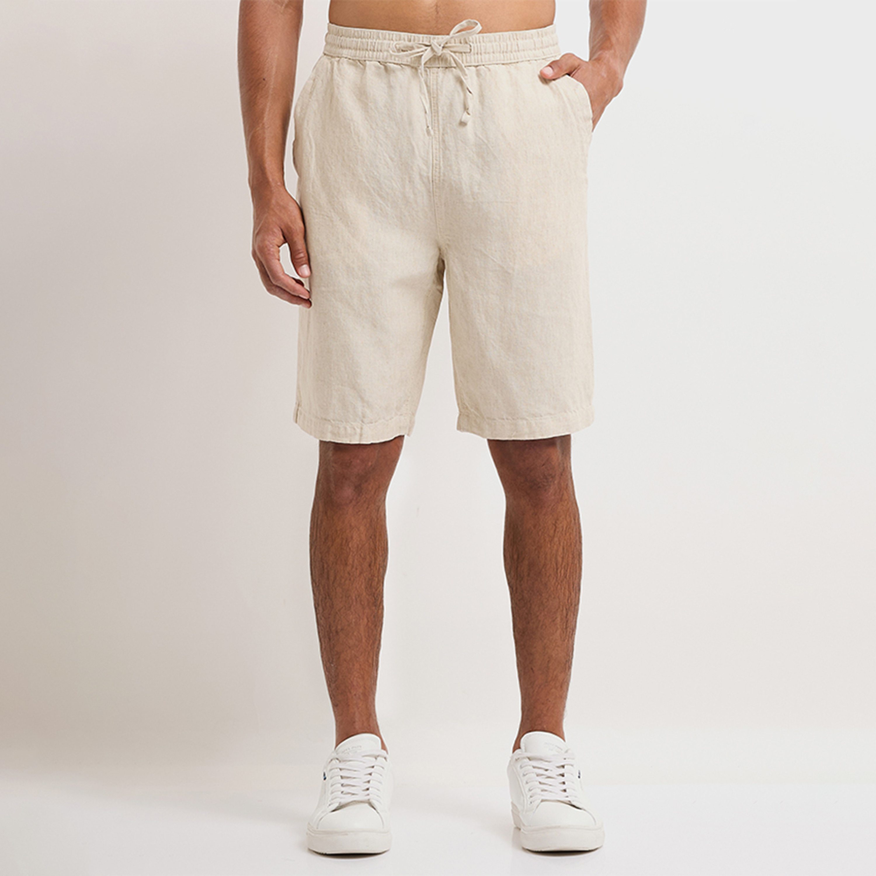 Beverly Hills Polo Club Plain Mid-Rise Drawstring Closure Men's Shorts-men-clothing-bottoms-shorts-image-1