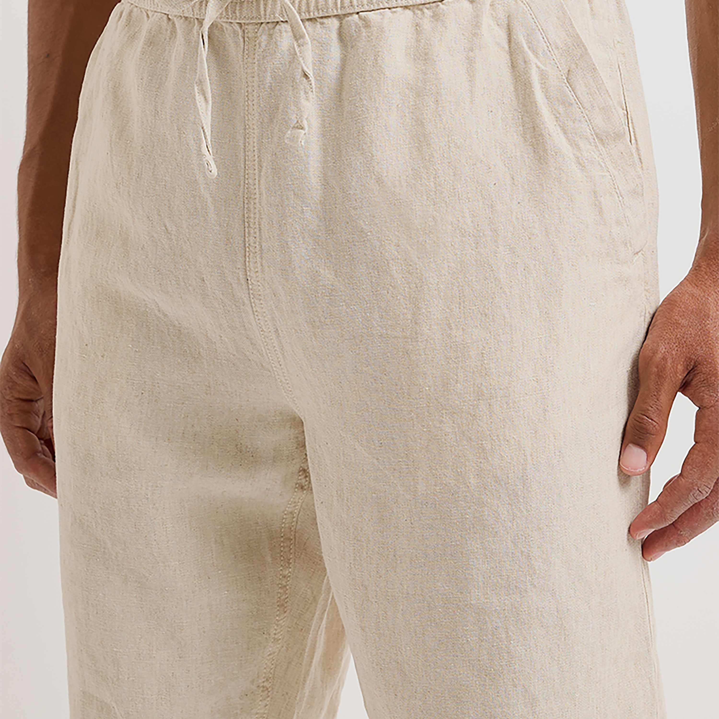 Beverly Hills Polo Club Plain Mid-Rise Drawstring Closure Men's Shorts-men-clothing-bottoms-shorts-image-2
