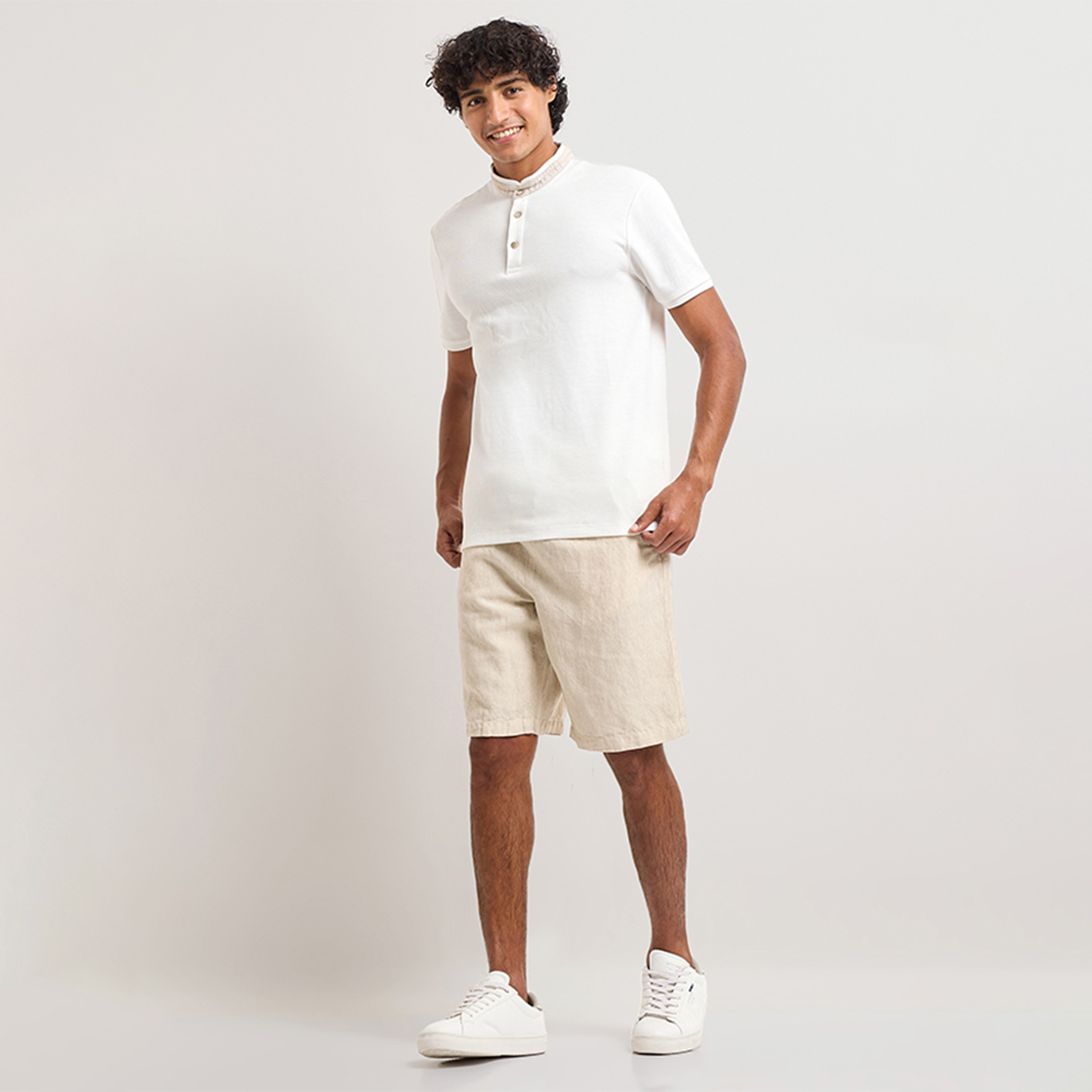 Beverly Hills Polo Club Plain Mid-Rise Drawstring Closure Men's Shorts-men-clothing-bottoms-shorts-image-3