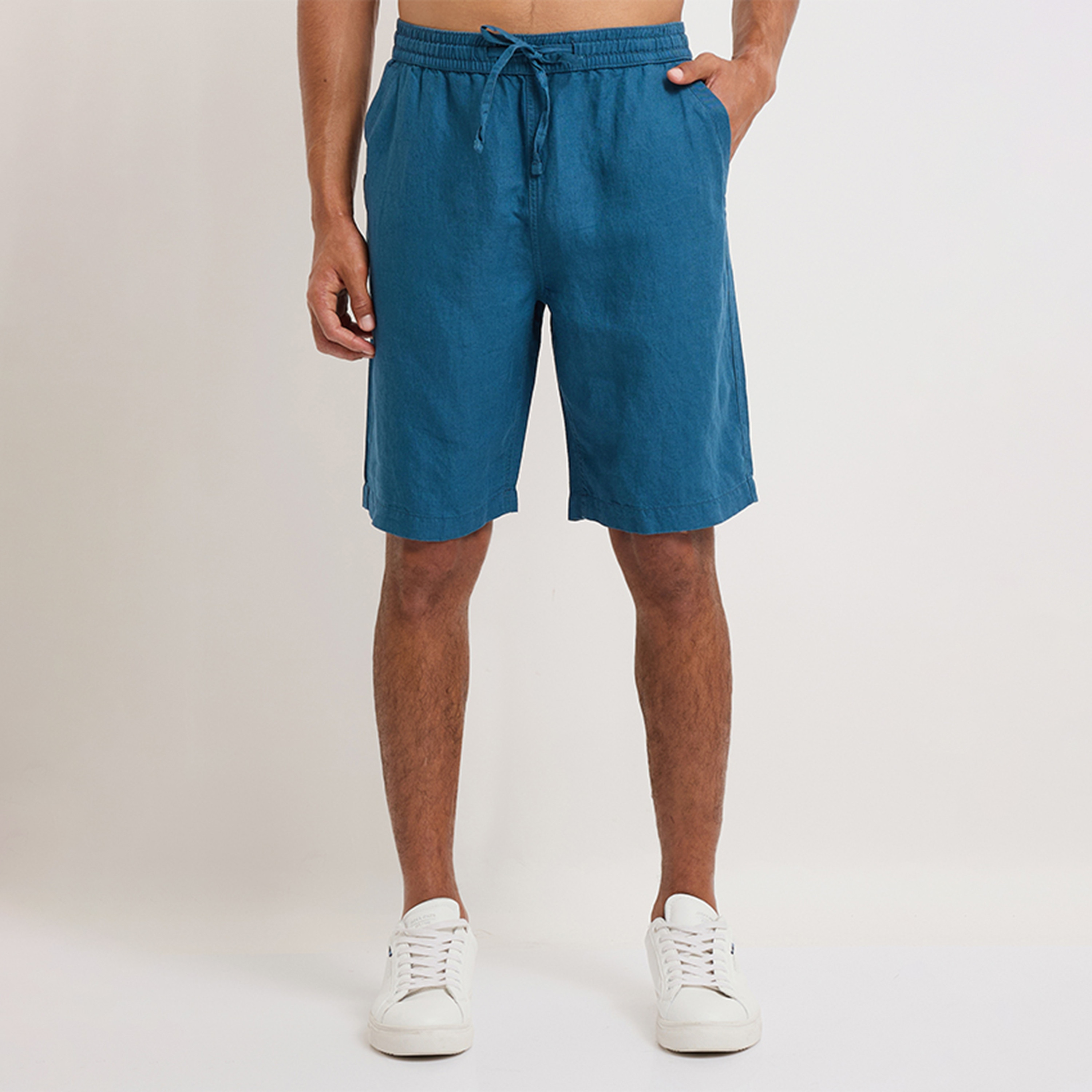 Beverly Hills Polo Club Plain Mid-Rise Drawstring Closure Men's Shorts-men-clothing-bottoms-shorts-image-5