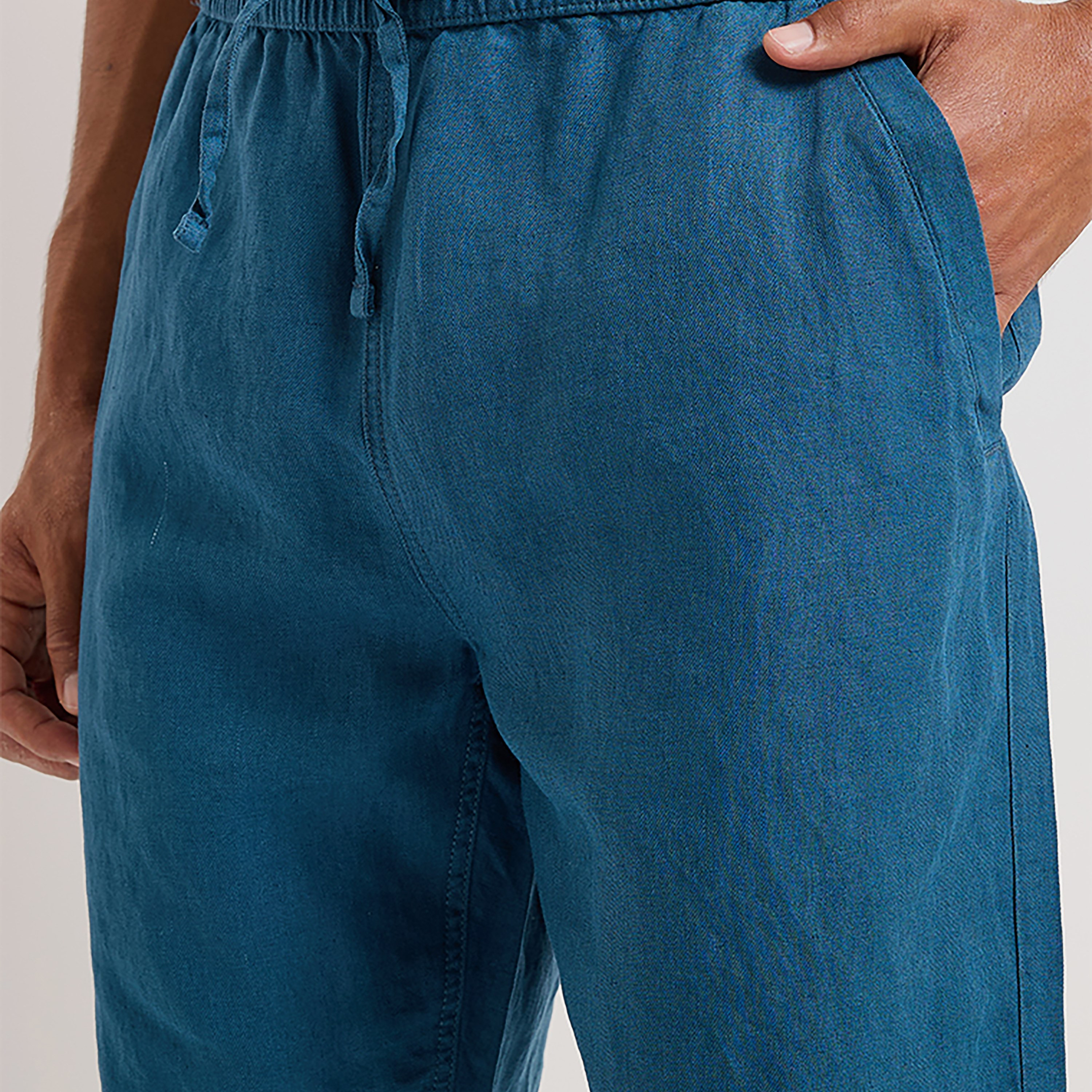 Beverly Hills Polo Club Plain Mid-Rise Drawstring Closure Men's Shorts-men-clothing-bottoms-shorts-image-6