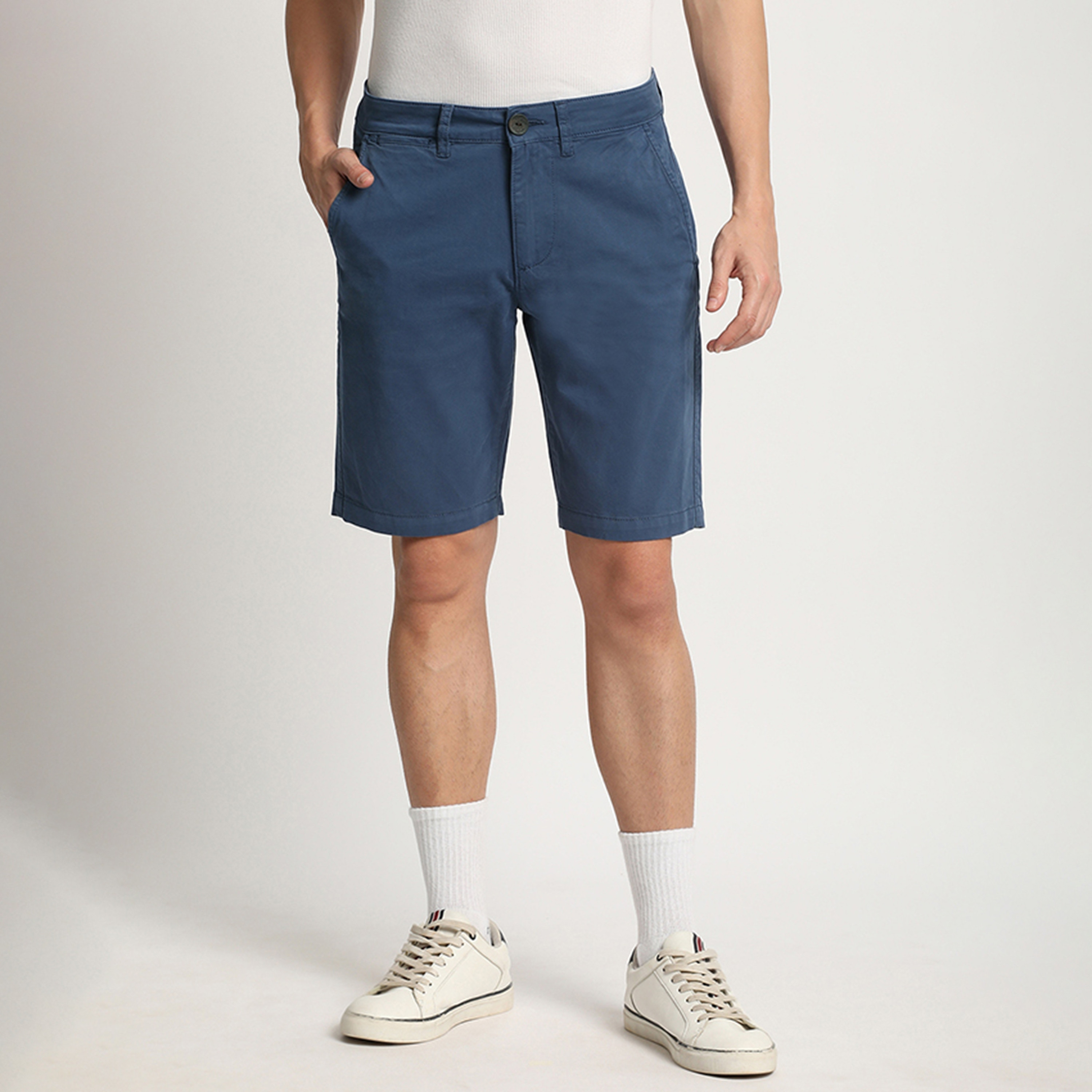 Beverly Hills Polo Club Regular Fit Plain Mid-Rise Men's Chino Shorts-men-clothing-bottoms-shorts-image-1