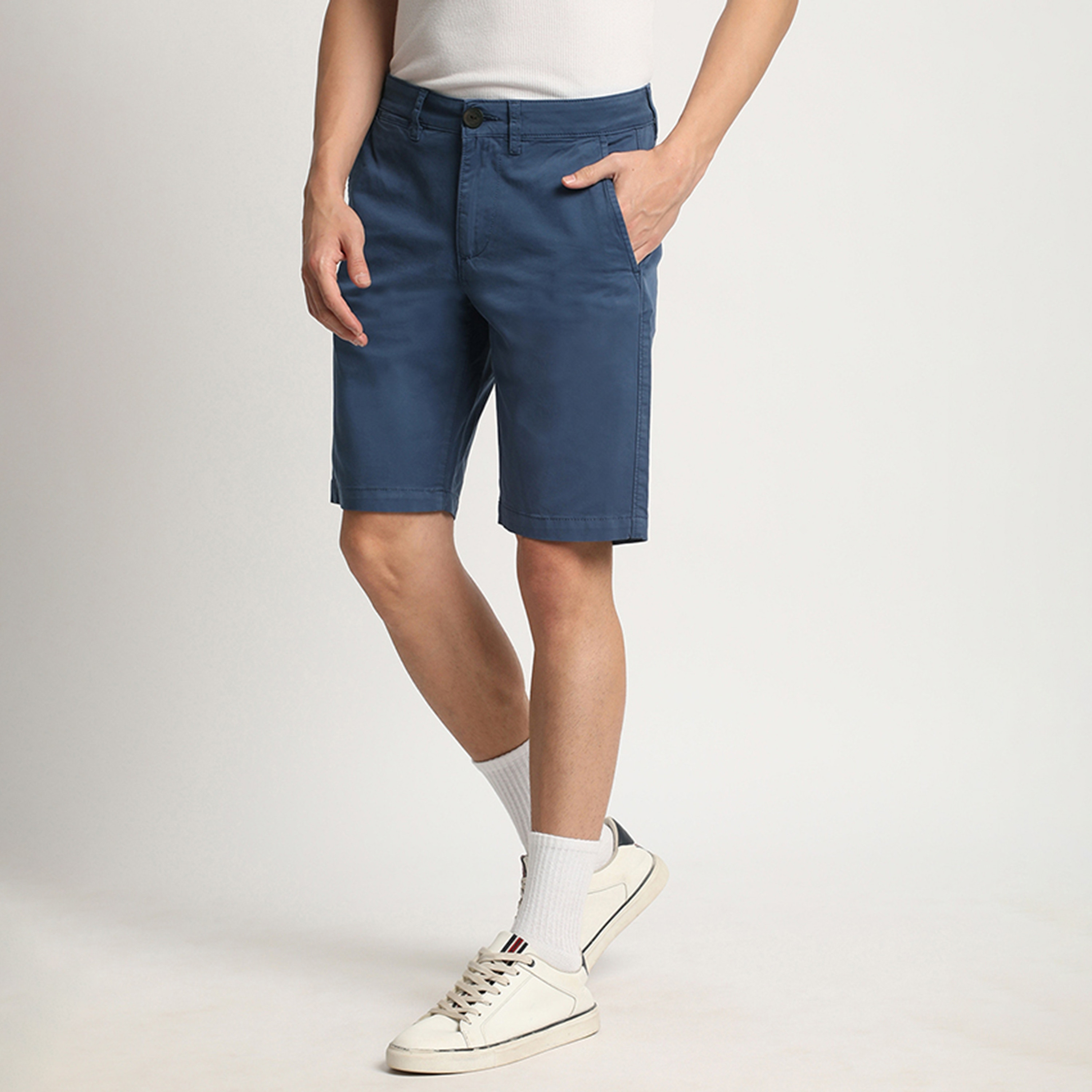 Beverly Hills Polo Club Regular Fit Plain Mid-Rise Men's Chino Shorts-men-clothing-bottoms-shorts-image-2