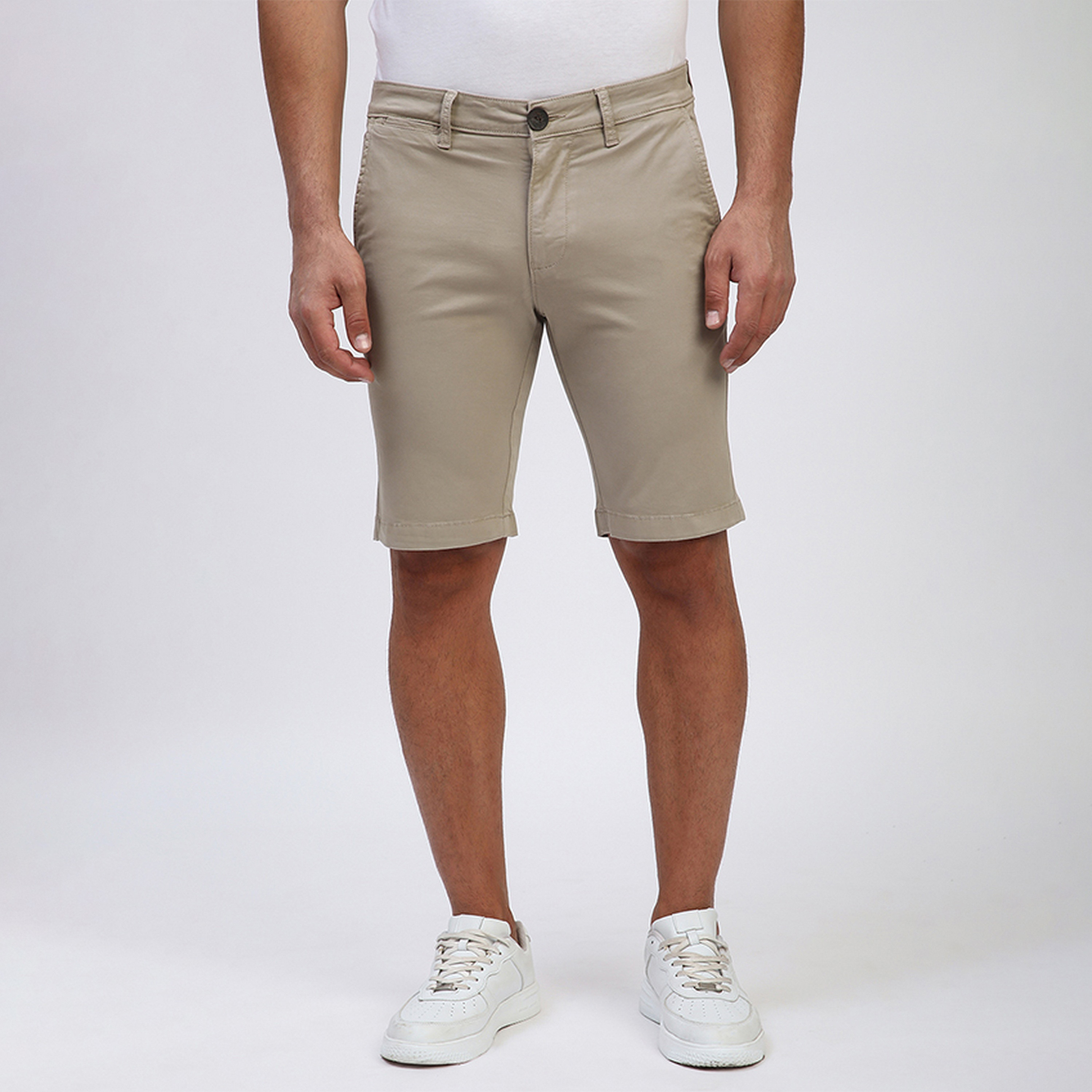 شورت تشينو رجالي سادة متوسط الارتفاع مع أزرار وسحاب من بيفرلي هيلز بولو كلوب-men-clothing-bottoms-shorts-image-5