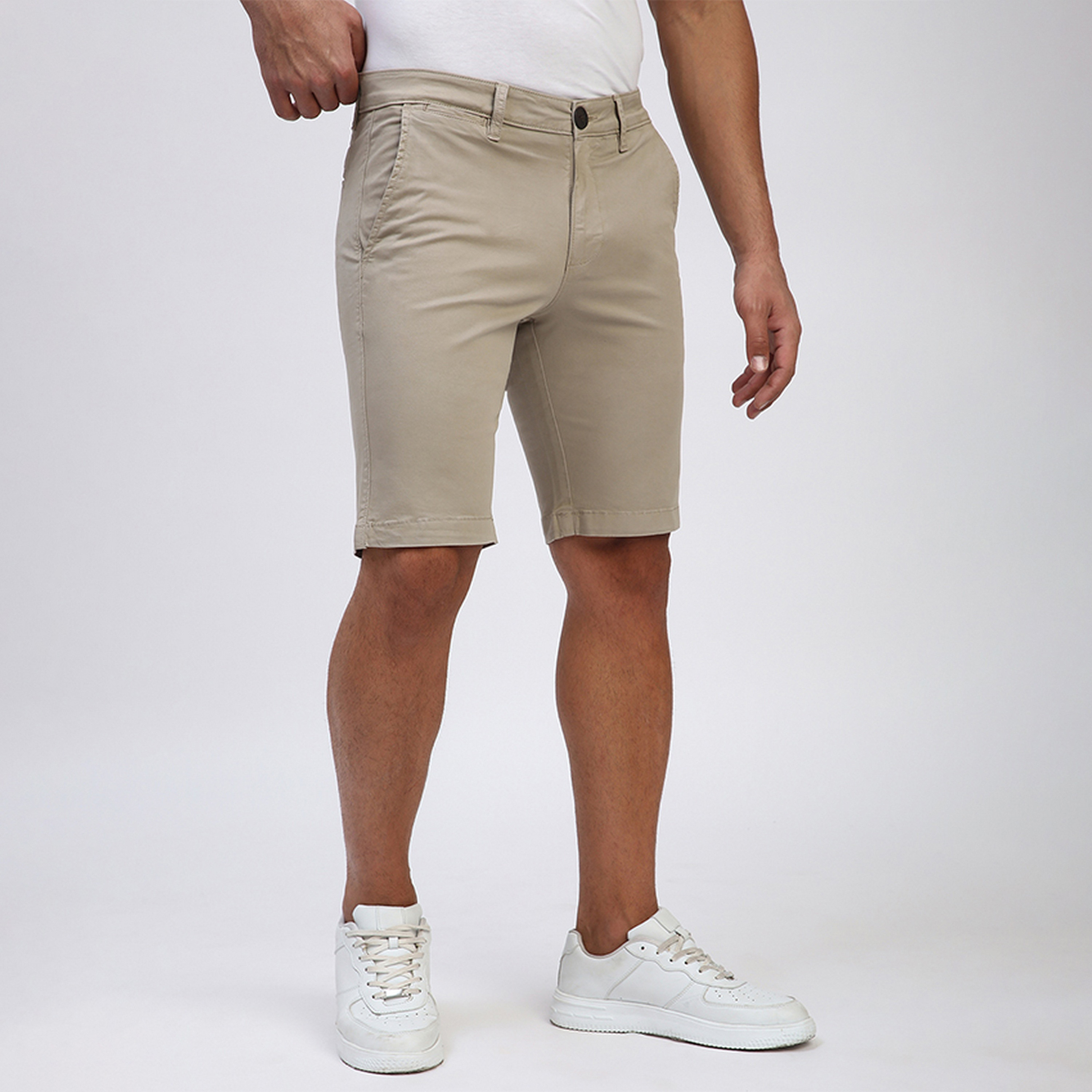 شورت تشينو رجالي سادة متوسط الارتفاع مع أزرار وسحاب من بيفرلي هيلز بولو كلوب-men-clothing-bottoms-shorts-image-7