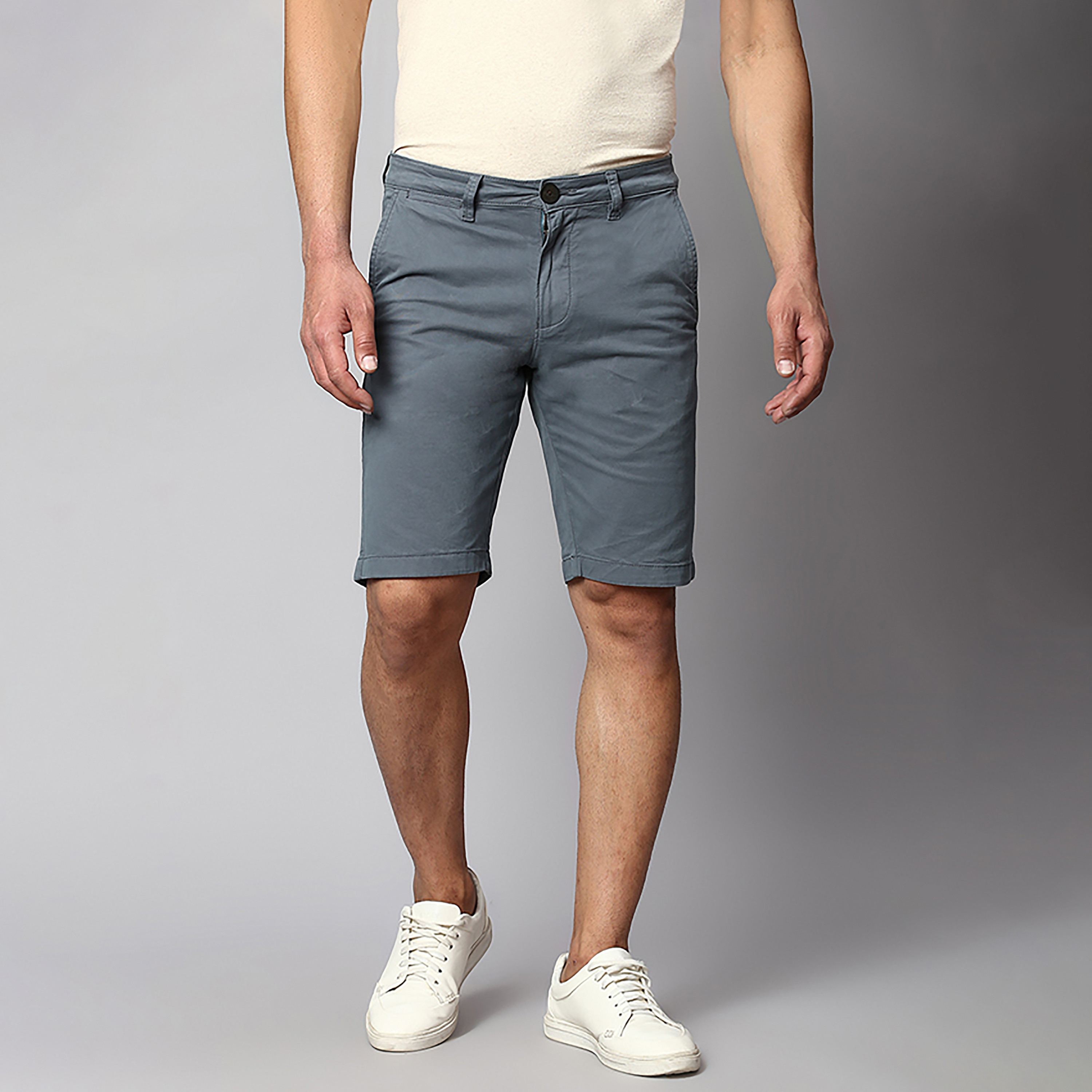 Beverly Hills Polo Club Plain Mid-Rise Buttoned Shorts-men-clothing-bottoms-shorts-image-1