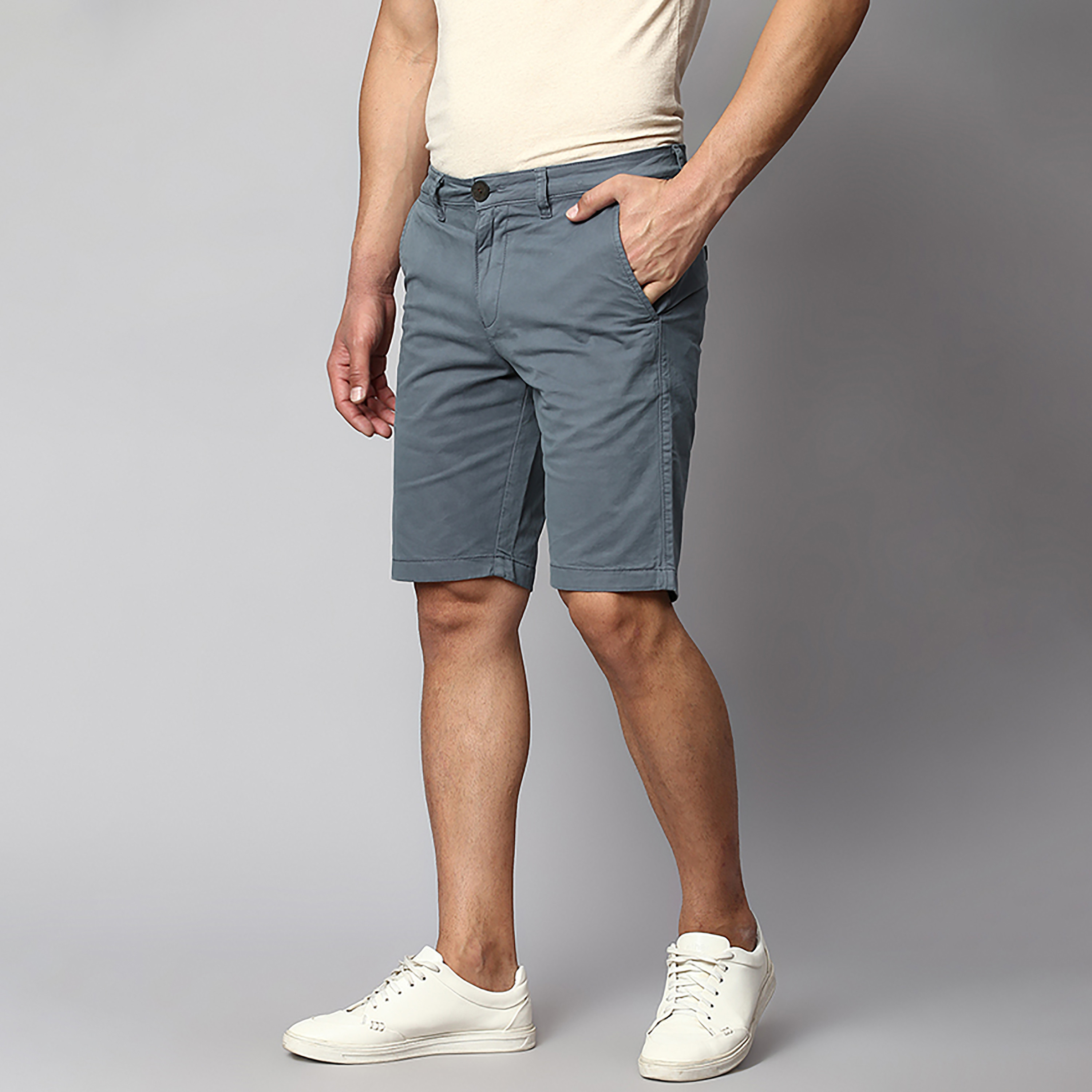 Beverly Hills Polo Club Plain Mid-Rise Buttoned Shorts-men-clothing-bottoms-shorts-image-2