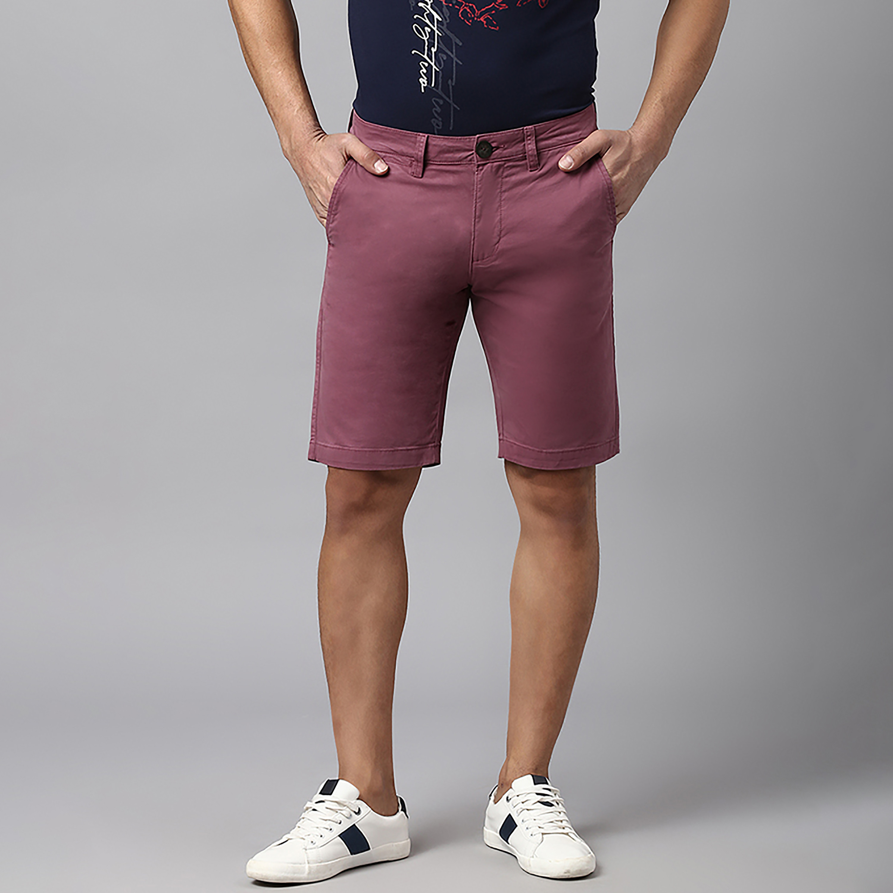 Beverly Hills Polo Club Plain Mid-Rise Buttoned Shorts-men-clothing-bottoms-shorts-image-5