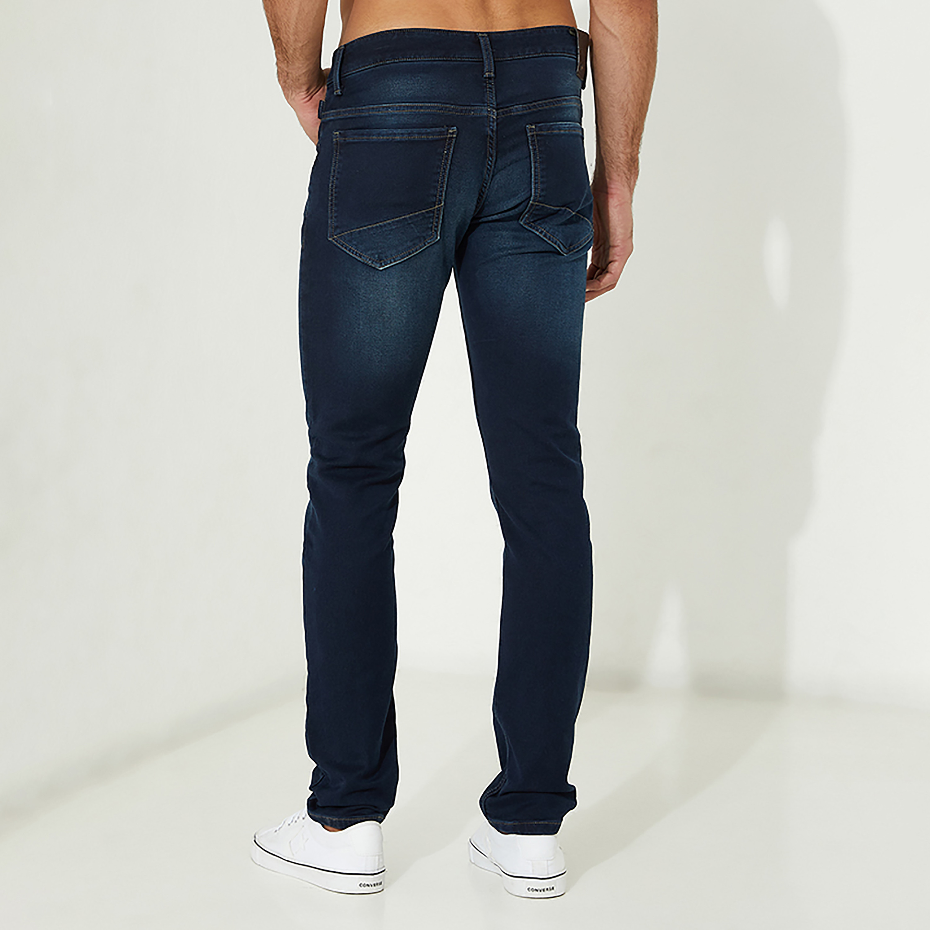 Beverly Hills Polo Club Dark Blue Slim Fit Mid Waist Button Closure Jeans-men-clothing-bottoms-jeans-image-2