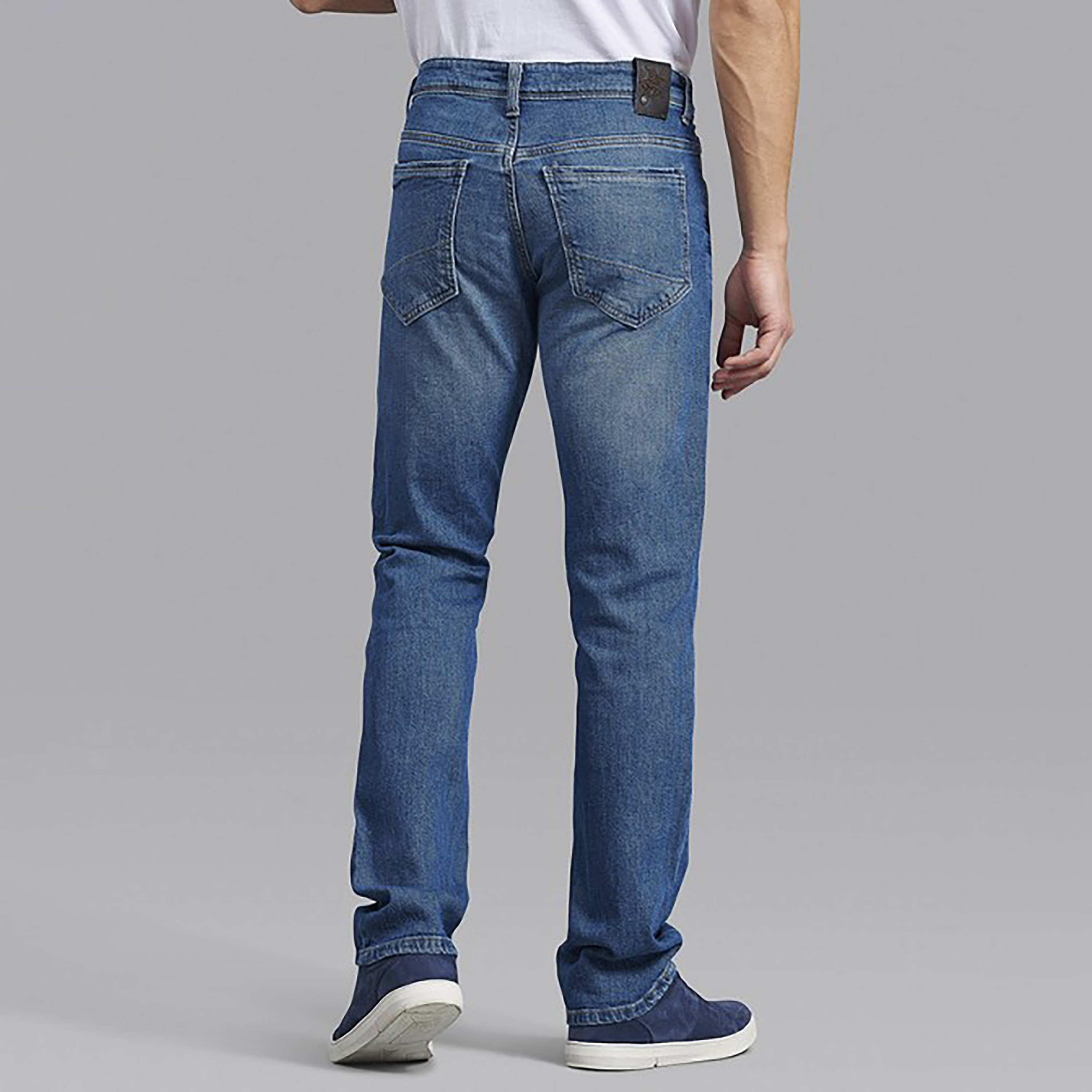 Beverly Hills Polo Club Men Blue Plain Pocket Detail Jeans with Embroidered Logo-men-clothing-bottoms-jeans-image-2