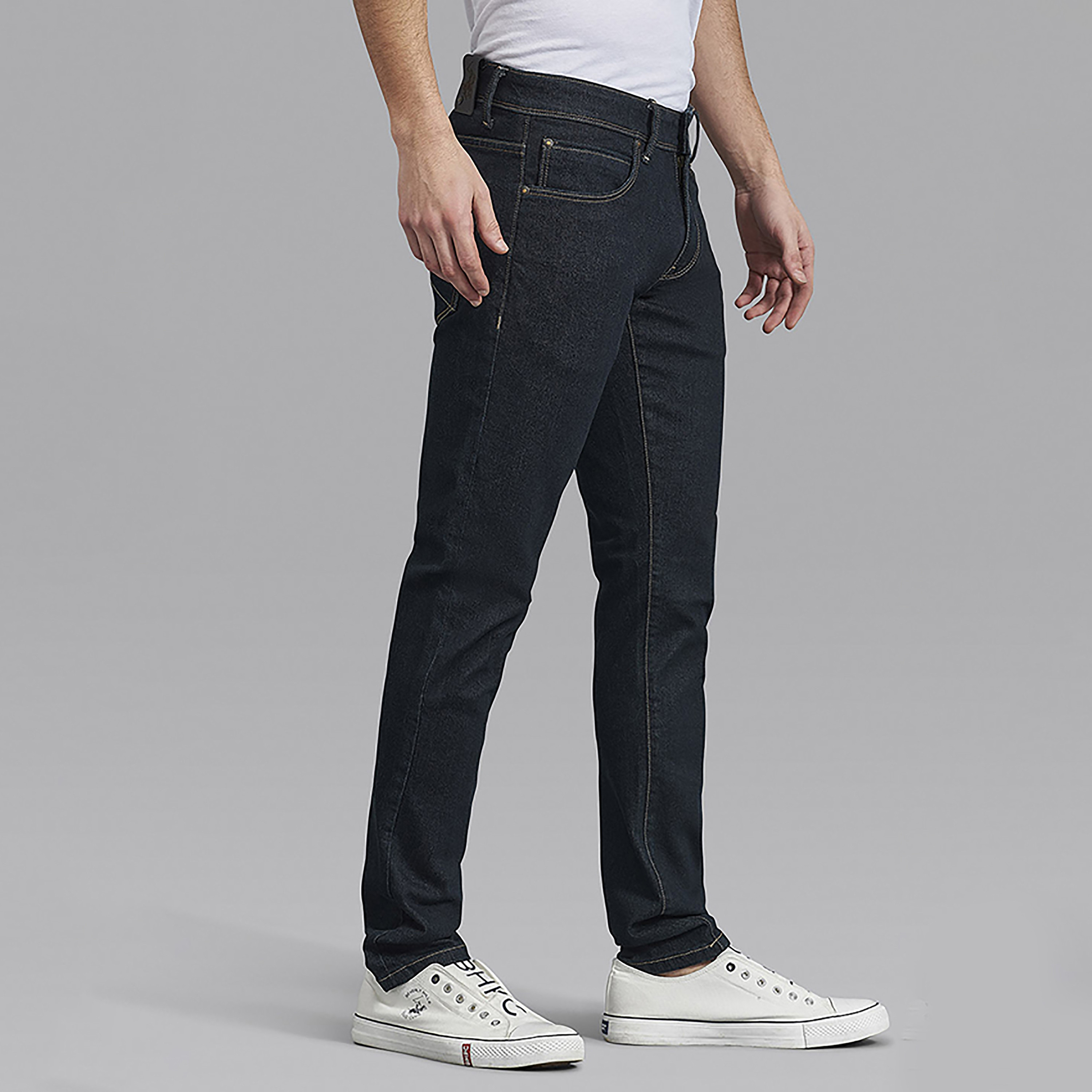 Beverly Hills Polo Club Black Plain Slim Fit Mid Waist Jeans-men-clothing-bottoms-jeans-image-4