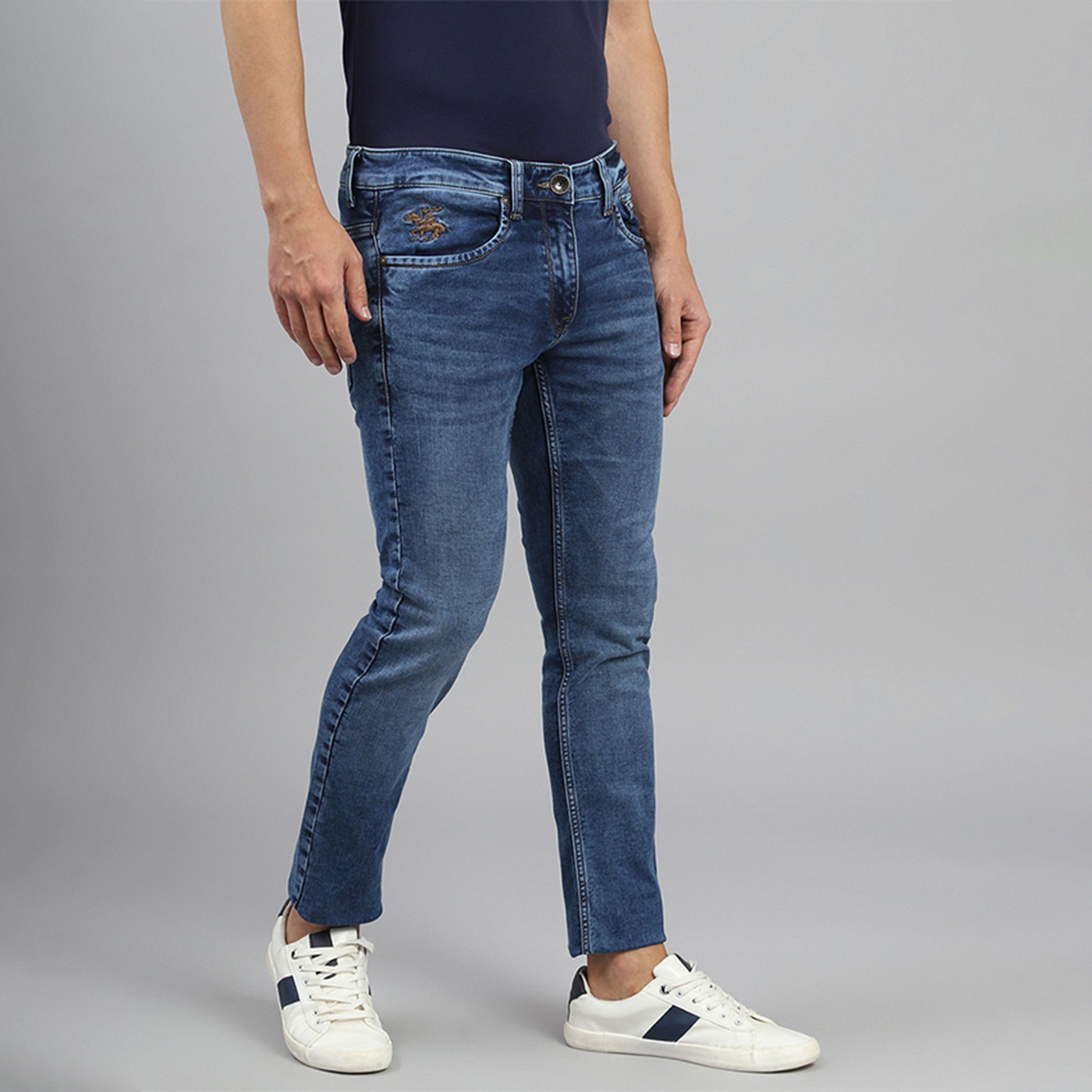 بنطال جينز أزرق ذو سكيني فت مع مرتفع ومتوسط من بيفرلي هيلز بولو كلوب للرجال-men-clothing-bottoms-jeans-image-3