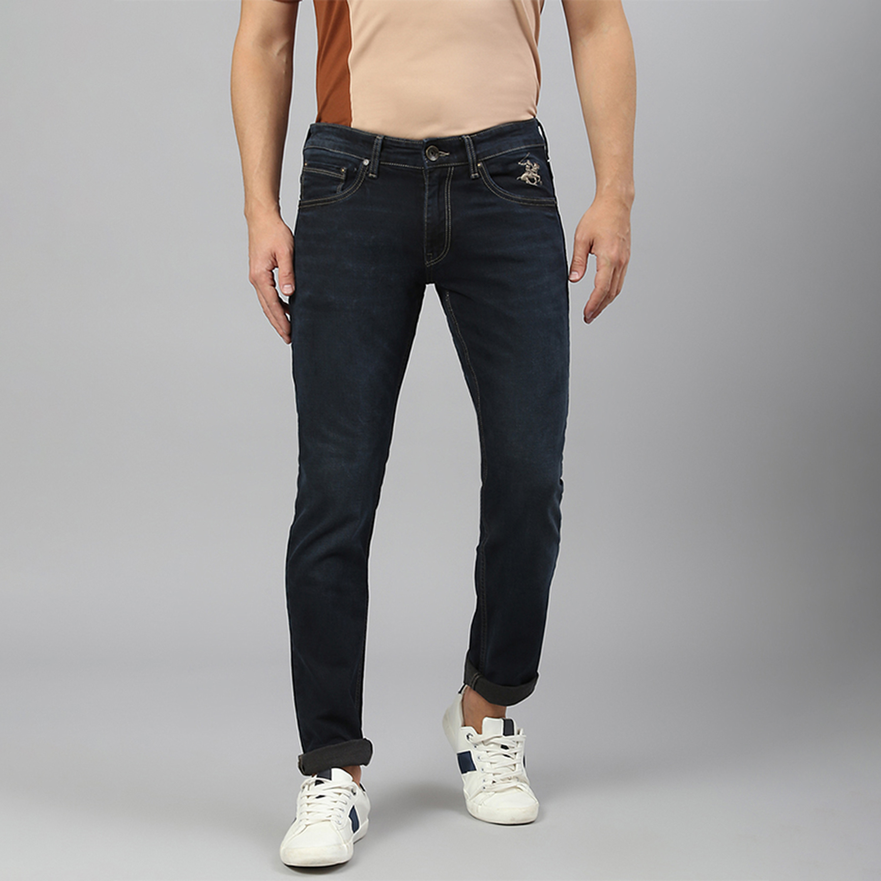 بنطال جينز أزرق ذو سكيني فت مع مرتفع ومتوسط من بيفرلي هيلز بولو كلوب للرجال-men-clothing-bottoms-jeans-image-1