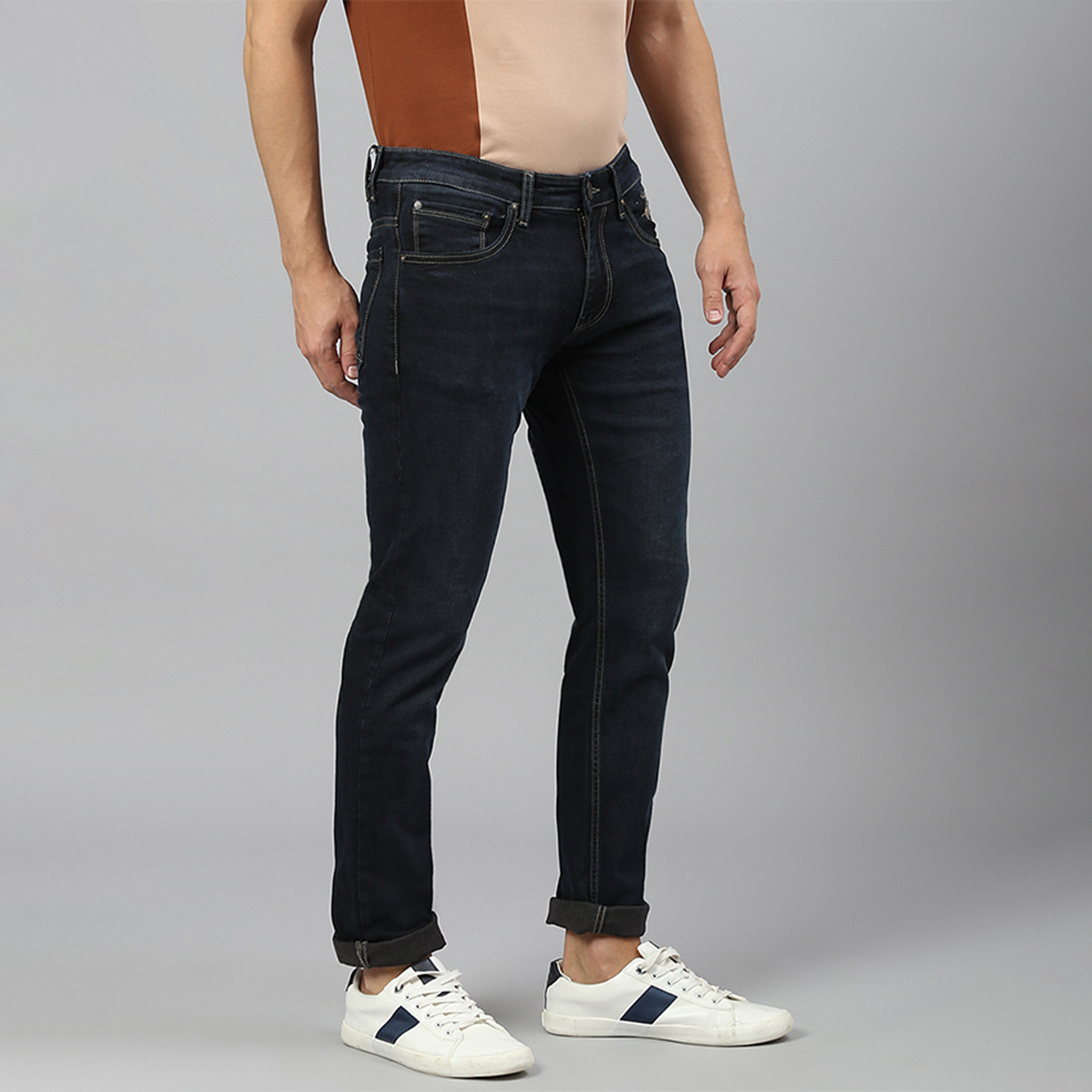 بنطال جينز أزرق ذو سكيني فت مع مرتفع ومتوسط من بيفرلي هيلز بولو كلوب للرجال-men-clothing-bottoms-jeans-image-3