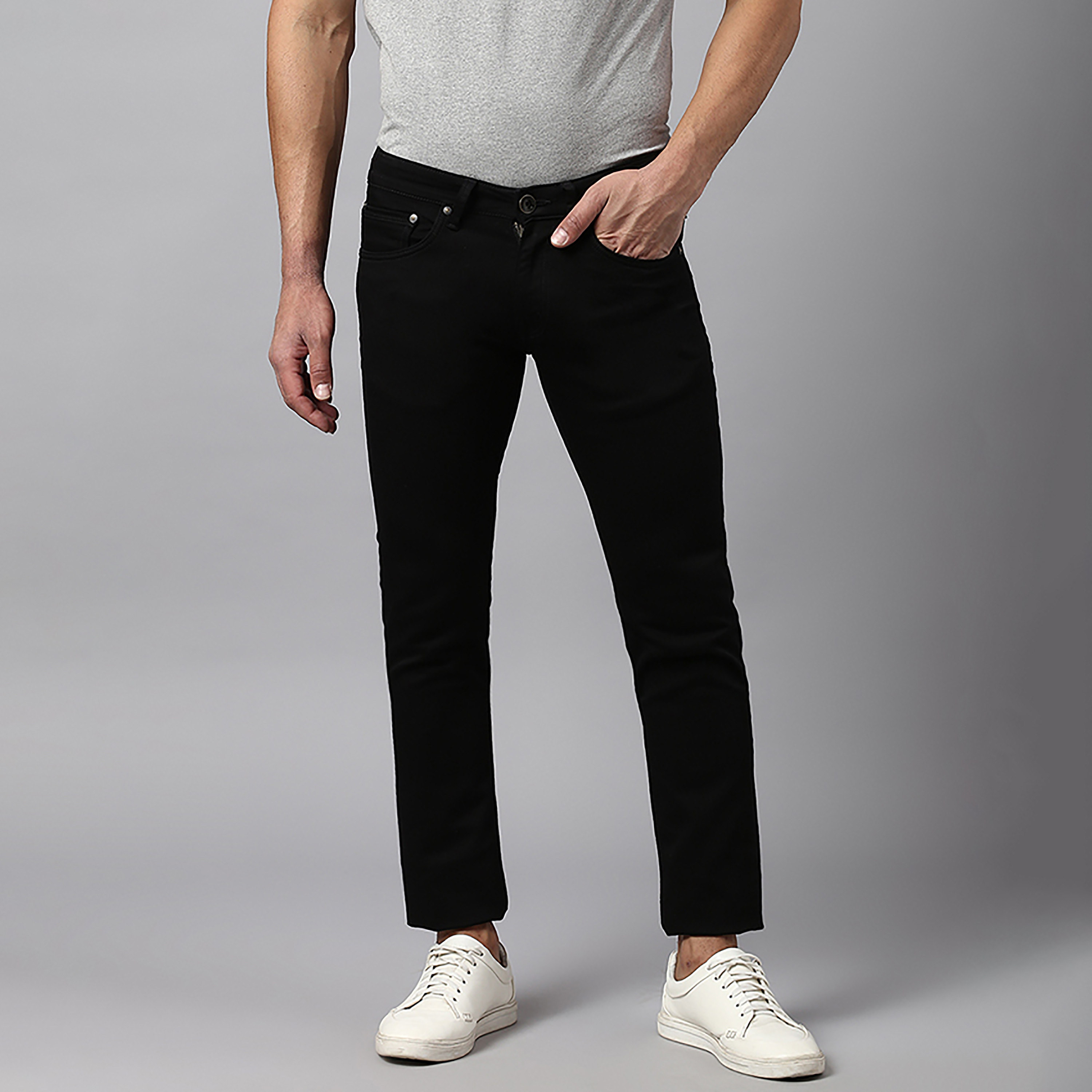 Beverly Hills Polo Club Black Mid-Rise Button Closure Jeans-men-clothing-bottoms-jeans-image-1