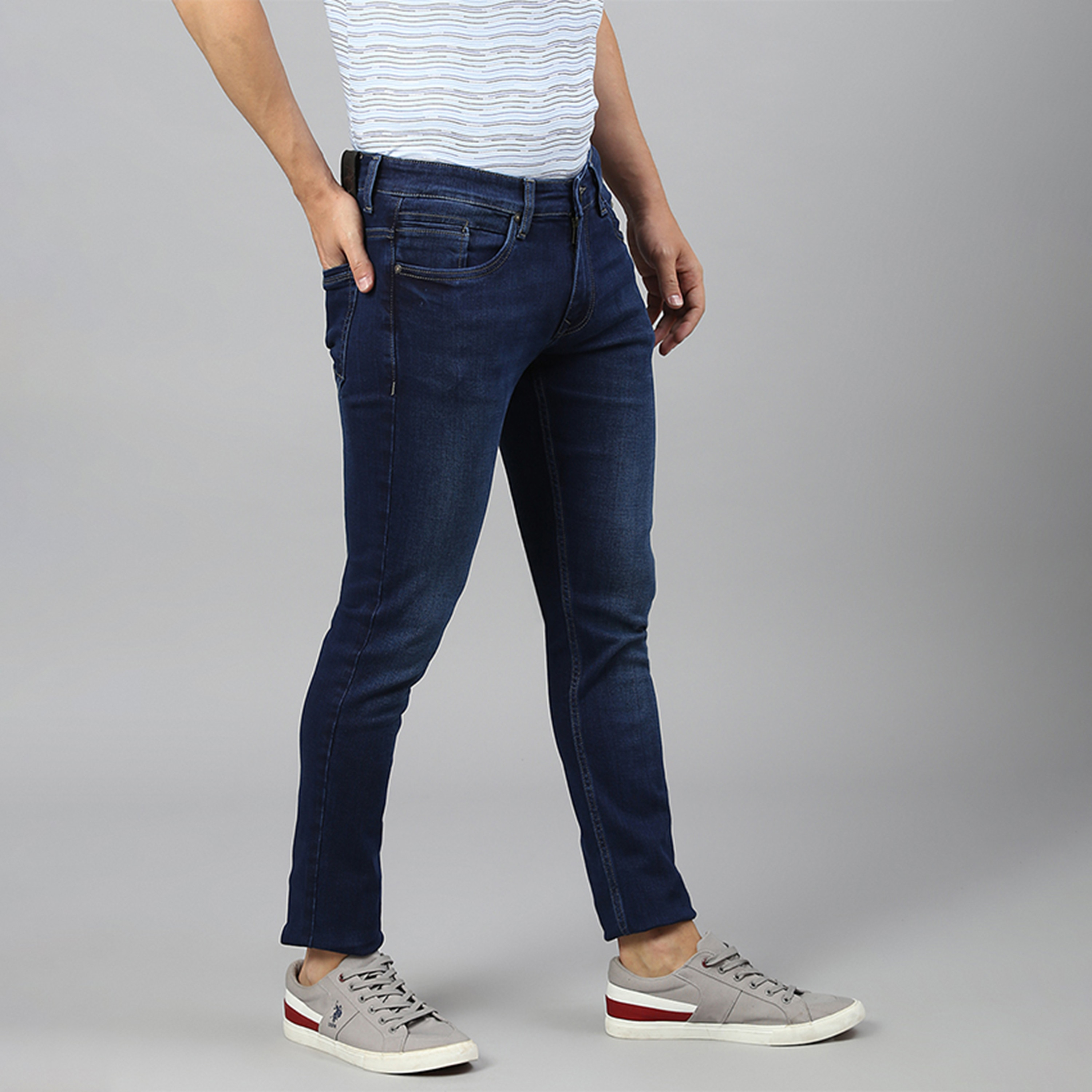 بنطال جينز أزرق ذو سكيني فت مع مرتفع ومتوسط من بيفرلي هيلز بولو كلوب للرجال-men-clothing-bottoms-jeans-image-3