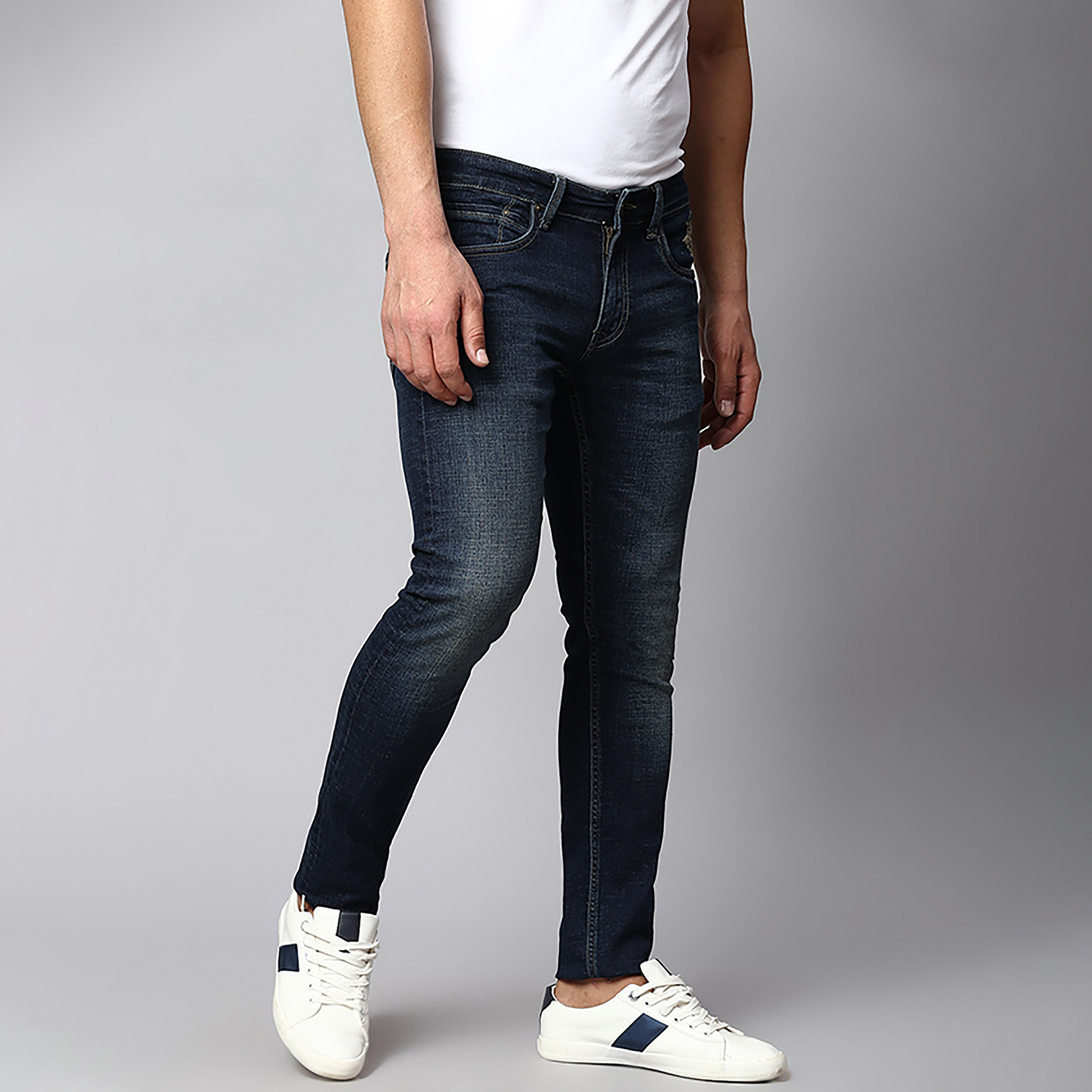 بنطال جينز أزرق ذو سكيني فت مع مرتفع ومتوسط من بيفرلي هيلز بولو كلوب للرجال-men-clothing-bottoms-jeans-image-3