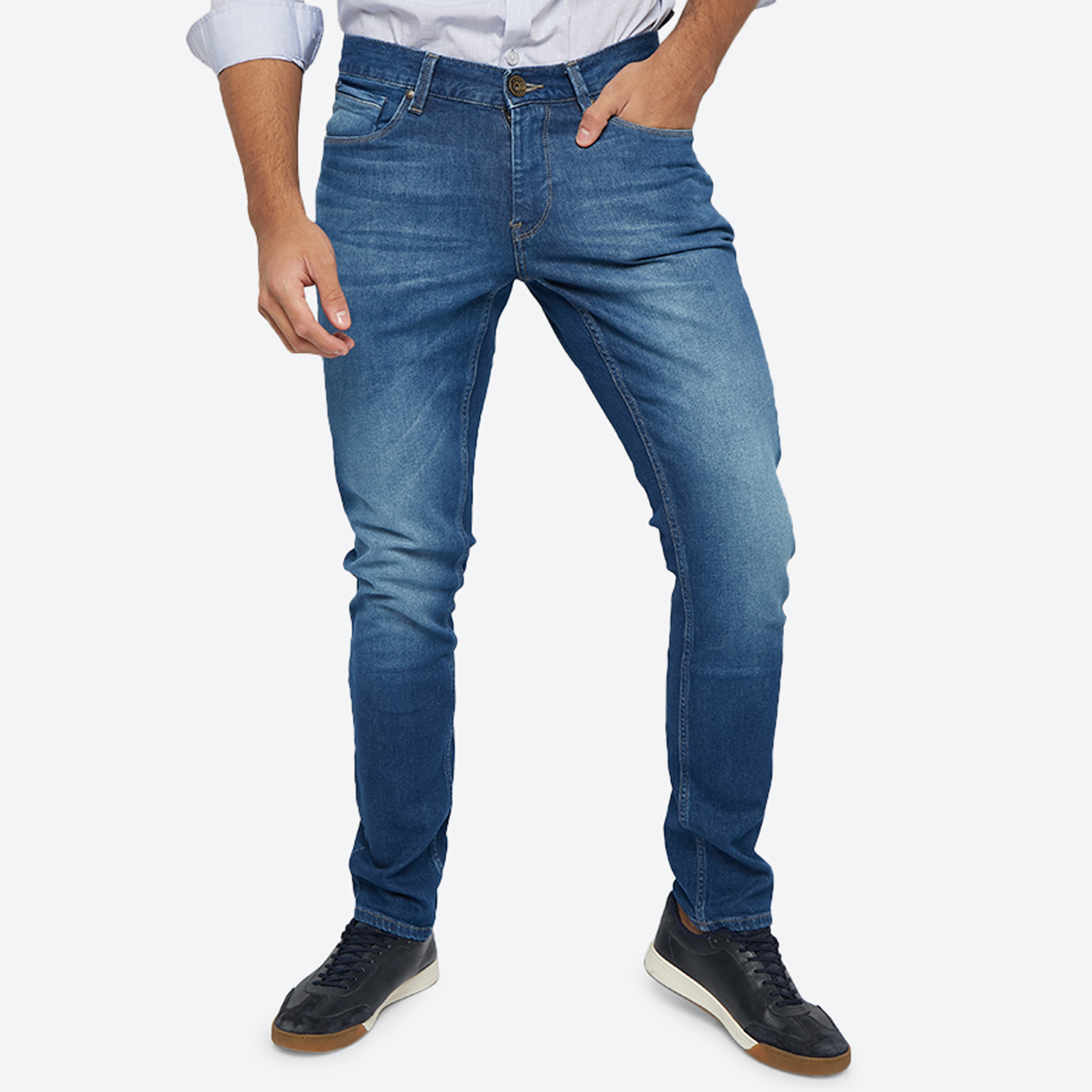 جينز بيفرلي هيلز بولو كلوب إنديجو ضيق بزاوية منتصف الخصر بإغلاق-men-clothing-bottoms-jeans-image-1