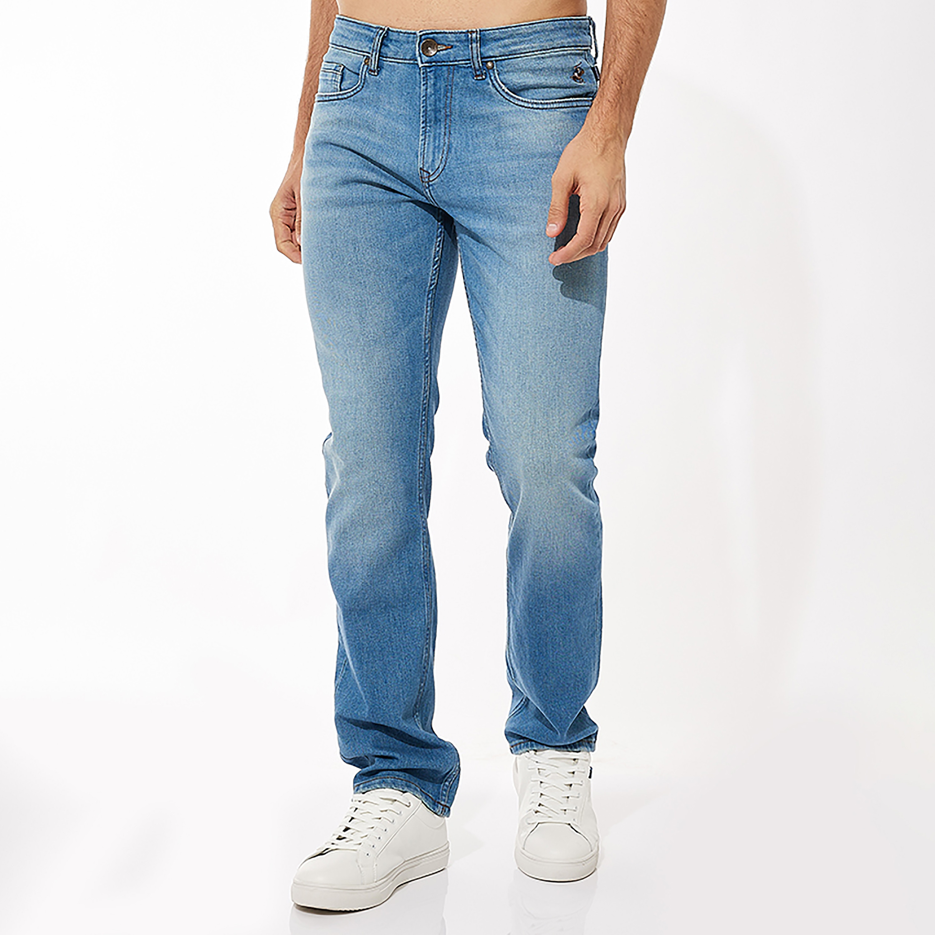 Beverly Hills Polo Club Washed Mid-Rise Button & Zip Fly Men's Jeans-men-clothing-bottoms-jeans-image-1