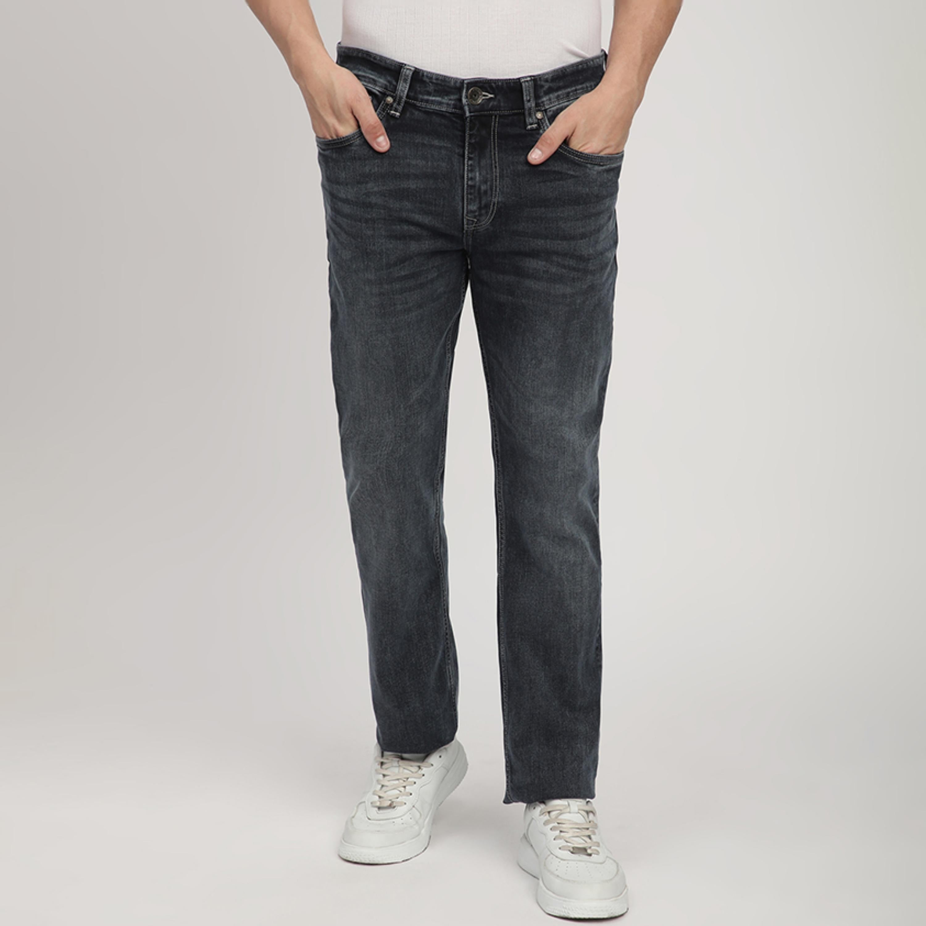 بنطلون جينز رجالي بقصة ضيقة وخمسة جيوب وخصر متوسط من بيفرلي هيلز بولو كلوب-men-clothing-bottoms-jeans-image-1