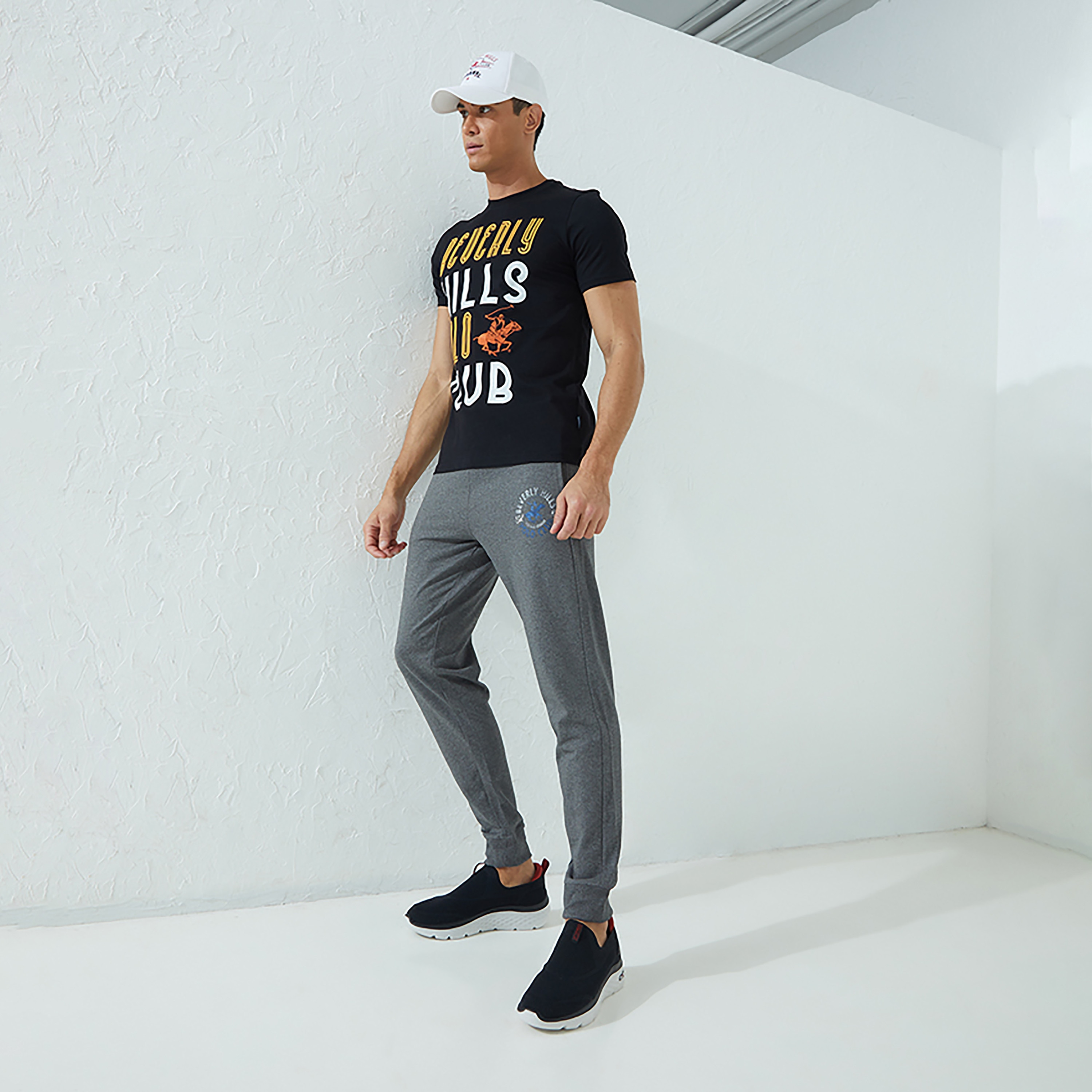 Beverly Hills Polo Club Logo Low Waist Joggers-sports-men-clothing-bottoms-image-2