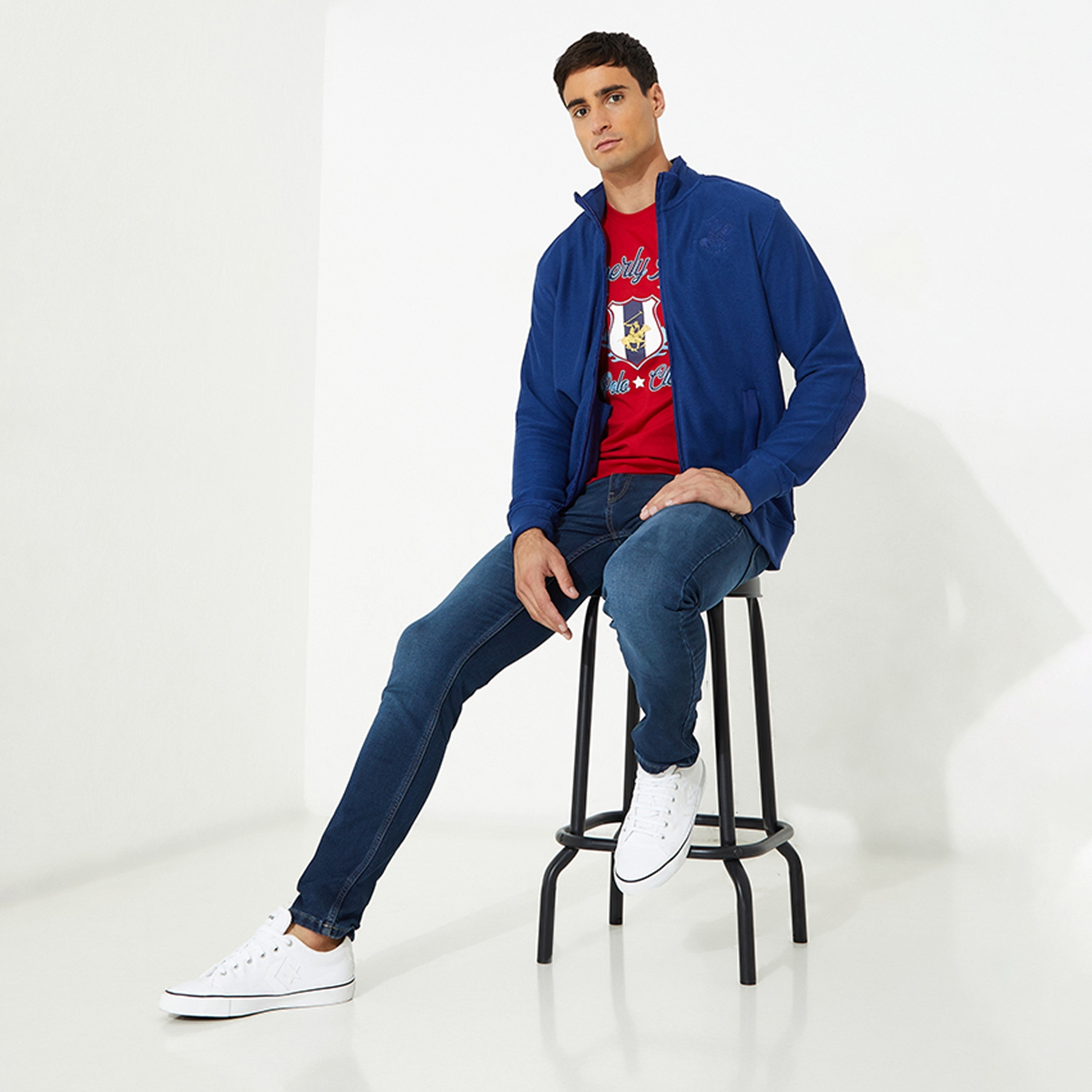 سترة رجالية بأكمام طويلة برقبة عالية بملمس من نادي بيفرلي هيلز-men-clothing-jacketsandblazers-jackets-image-2