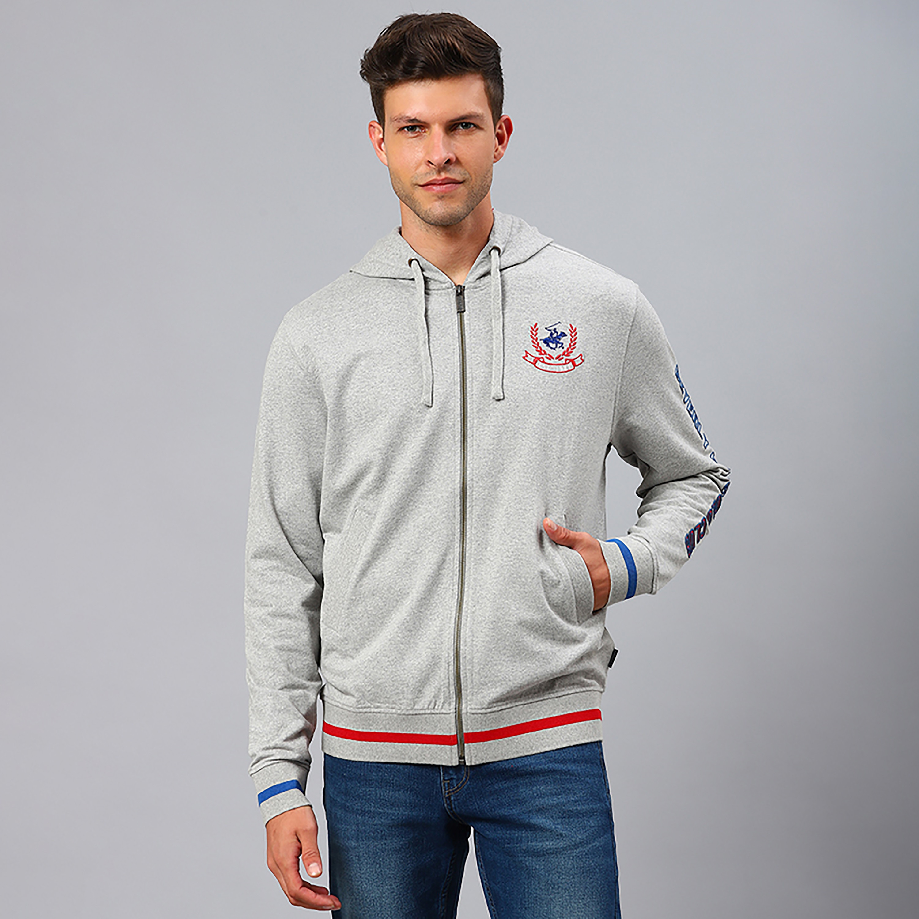 بيفرلي هيلز بولو كلوب-  هودي صوف سادة بسحاب للرجال-men-winterwear-hoodiesandsweatshirts-image-1
