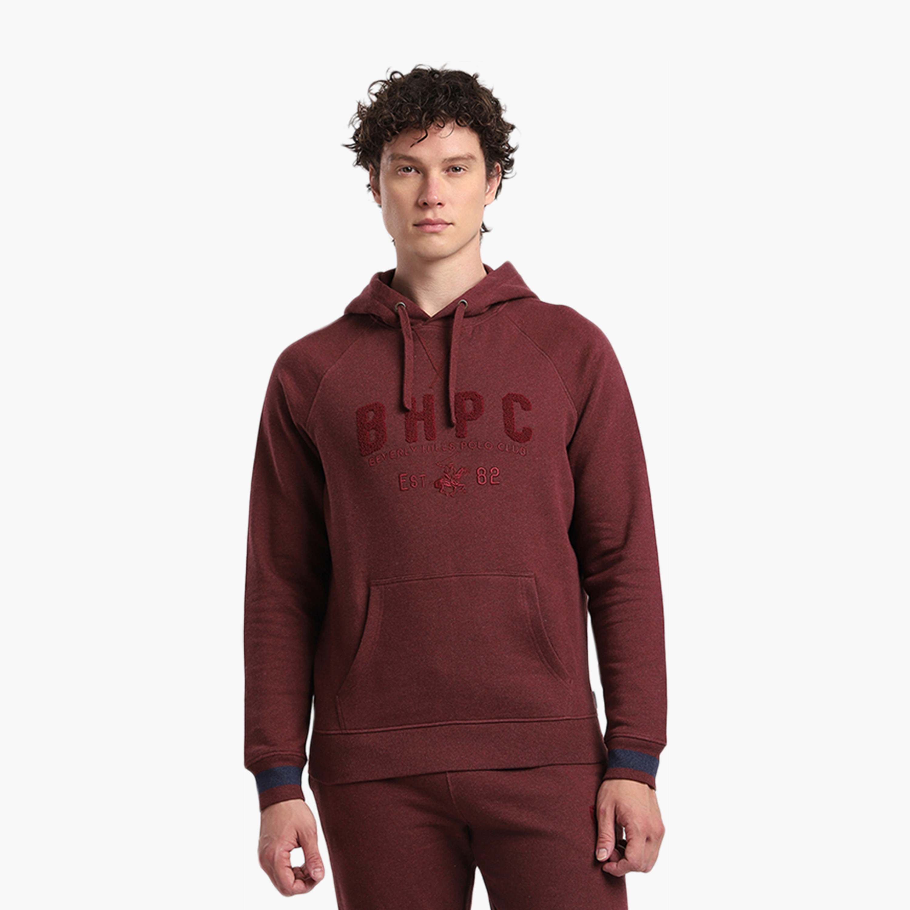 Beverly Hills Polo Club Embroidered Hooded Neck Long Sleeves Men's Sweatshirt-men-winterwear-hoodiesandsweatshirts-image-1