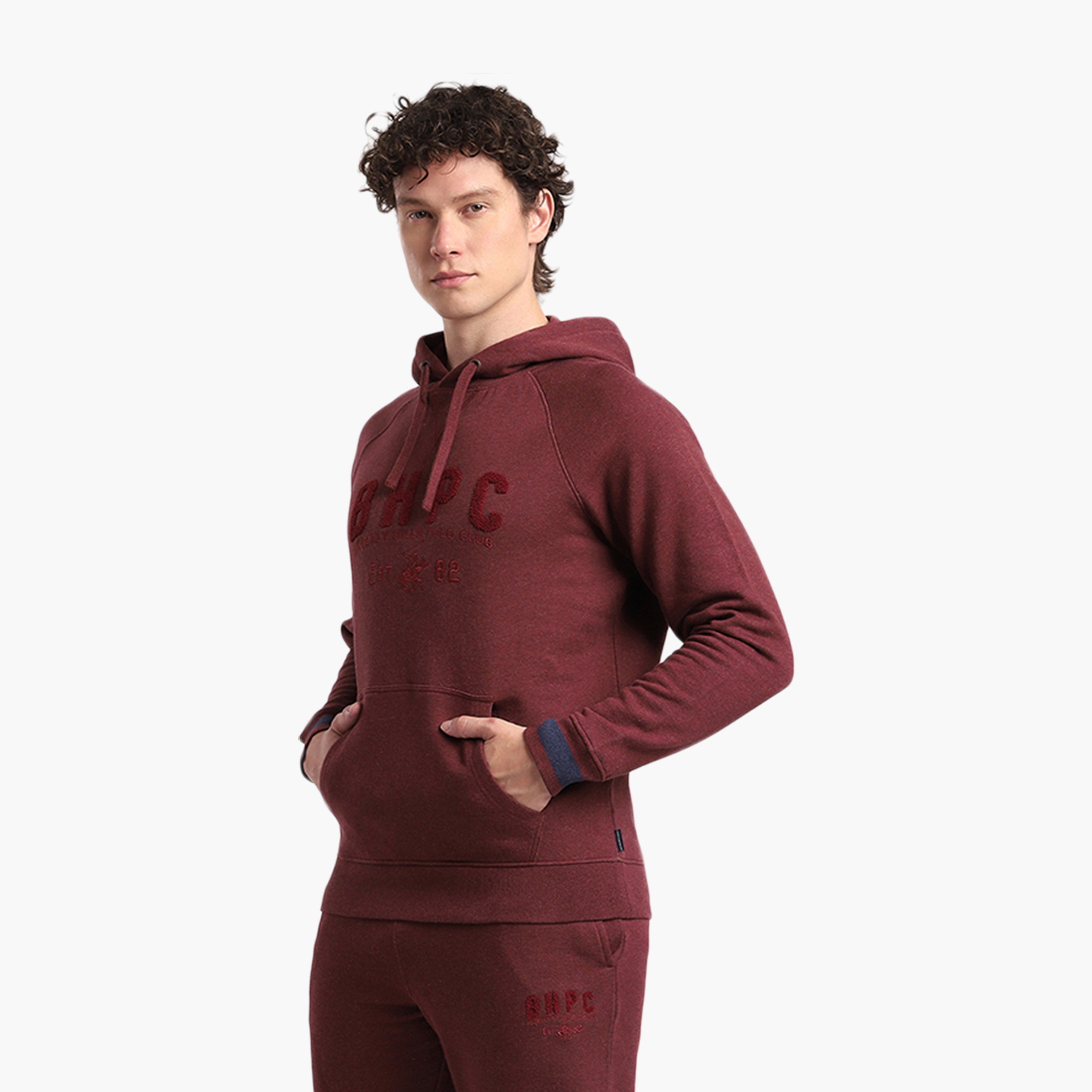 Beverly Hills Polo Club Embroidered Hooded Neck Long Sleeves Men's Sweatshirt-men-winterwear-hoodiesandsweatshirts-image-2