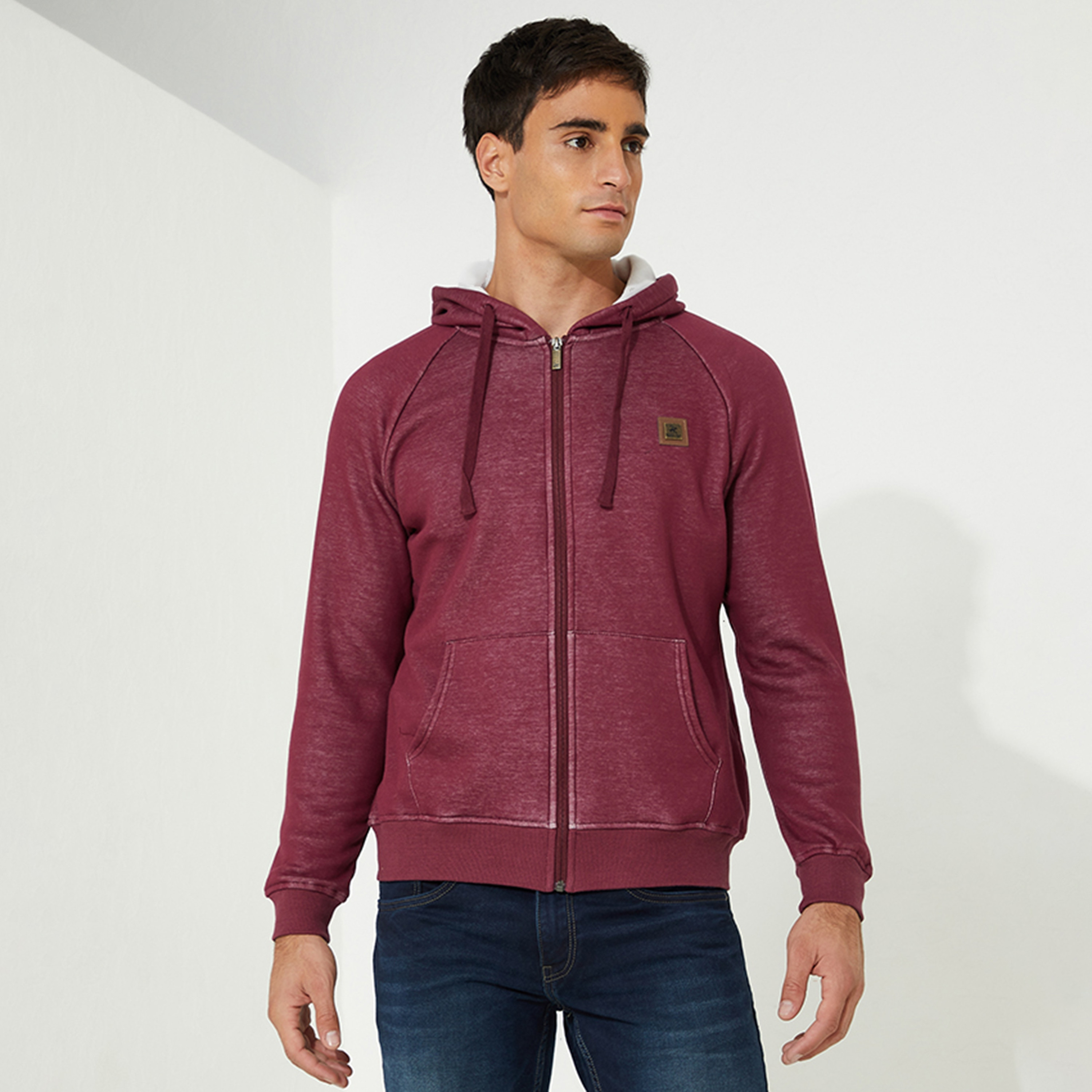 Beverly Hills Polo Club Men's Solid Fleece Zip-Through Hoodie-men-winterwear-hoodiesandsweatshirts-image-1
