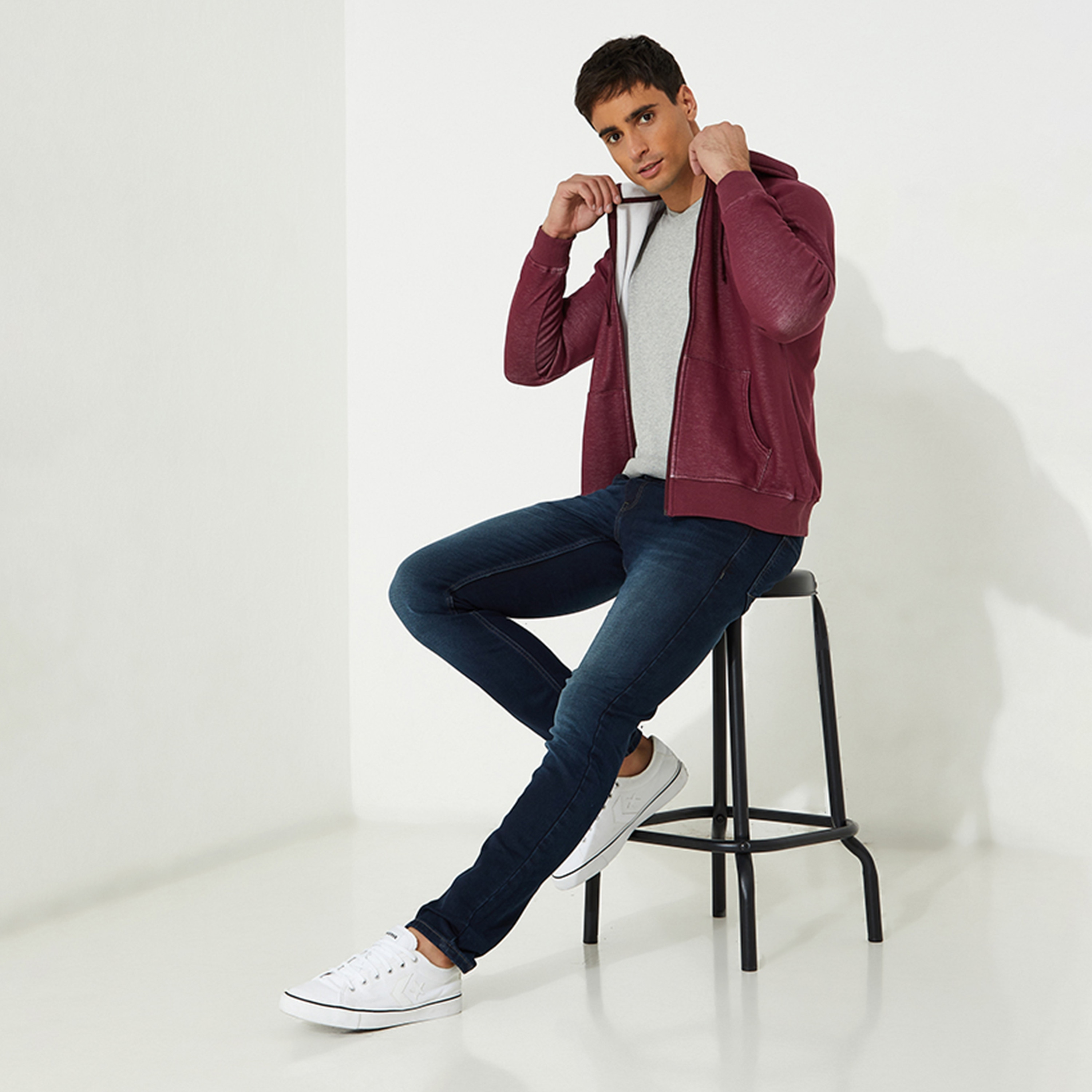 Beverly Hills Polo Club Men's Solid Fleece Zip-Through Hoodie-men-winterwear-hoodiesandsweatshirts-image-2