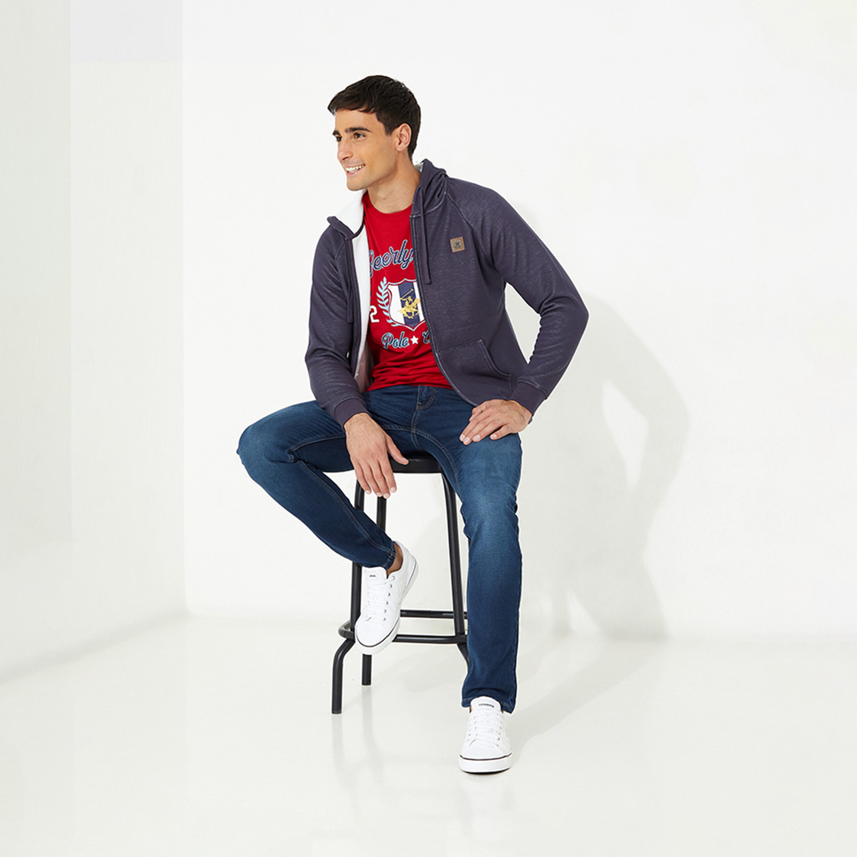 Beverly Hills Polo Club Men's Zip-Through Hoodie-men-clothing-hoodiesandsweatshirts-image-4