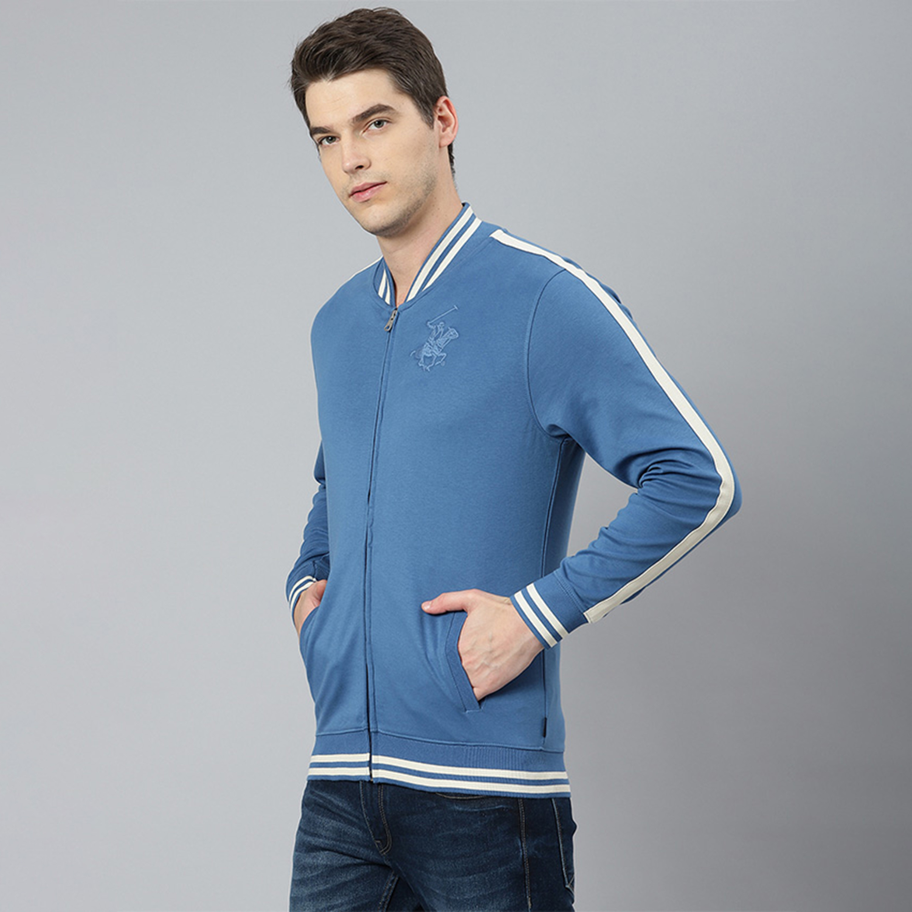 Beverly Hills Polo Club Embroidered Logo Collared Bomber Jacket-men-clothing-jacketsandblazers-jackets-image-2