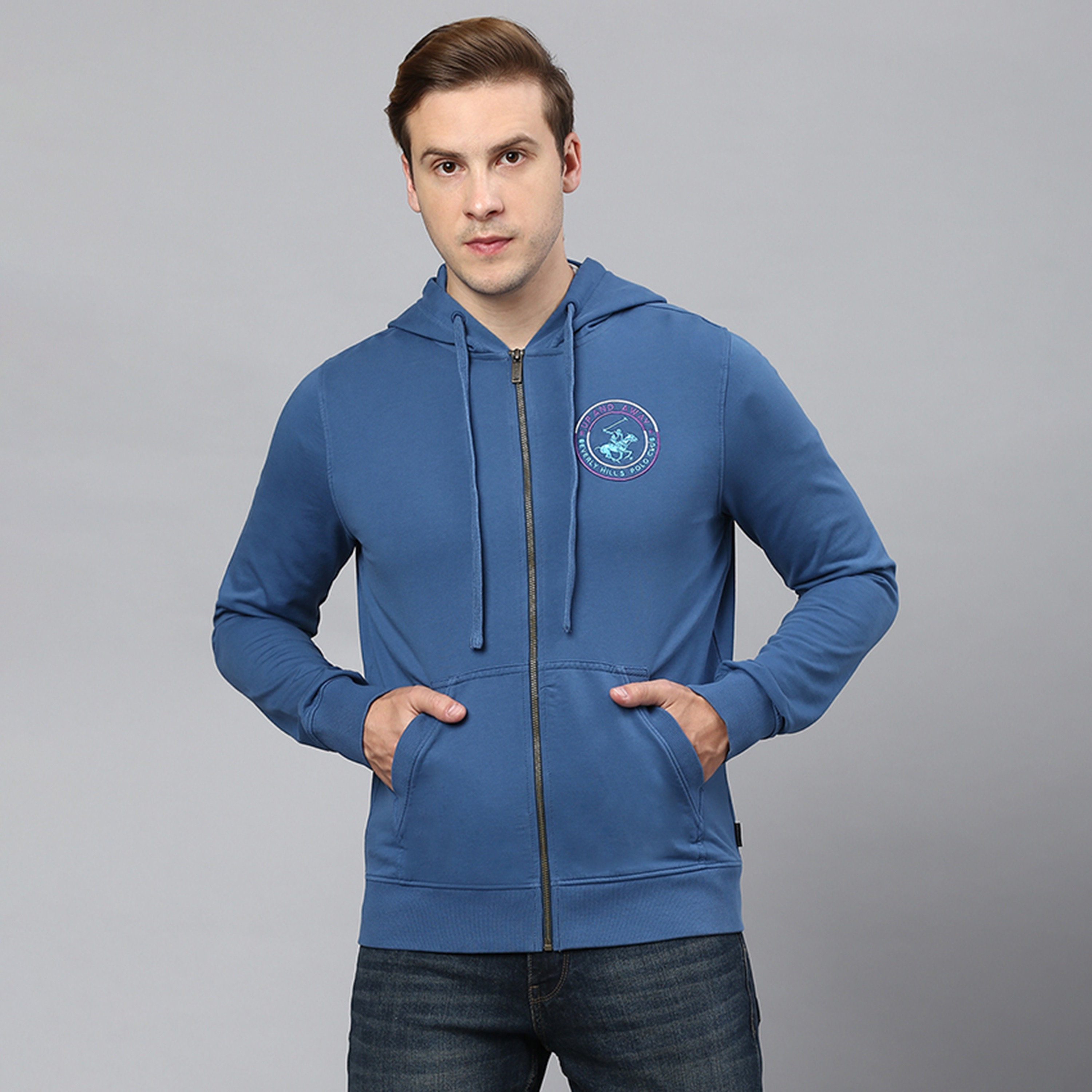 بيفرلي هيلز بولو كلوب-  هودي صوف سادة بسحاب للرجال-men-winterwear-hoodiesandsweatshirts-image-1