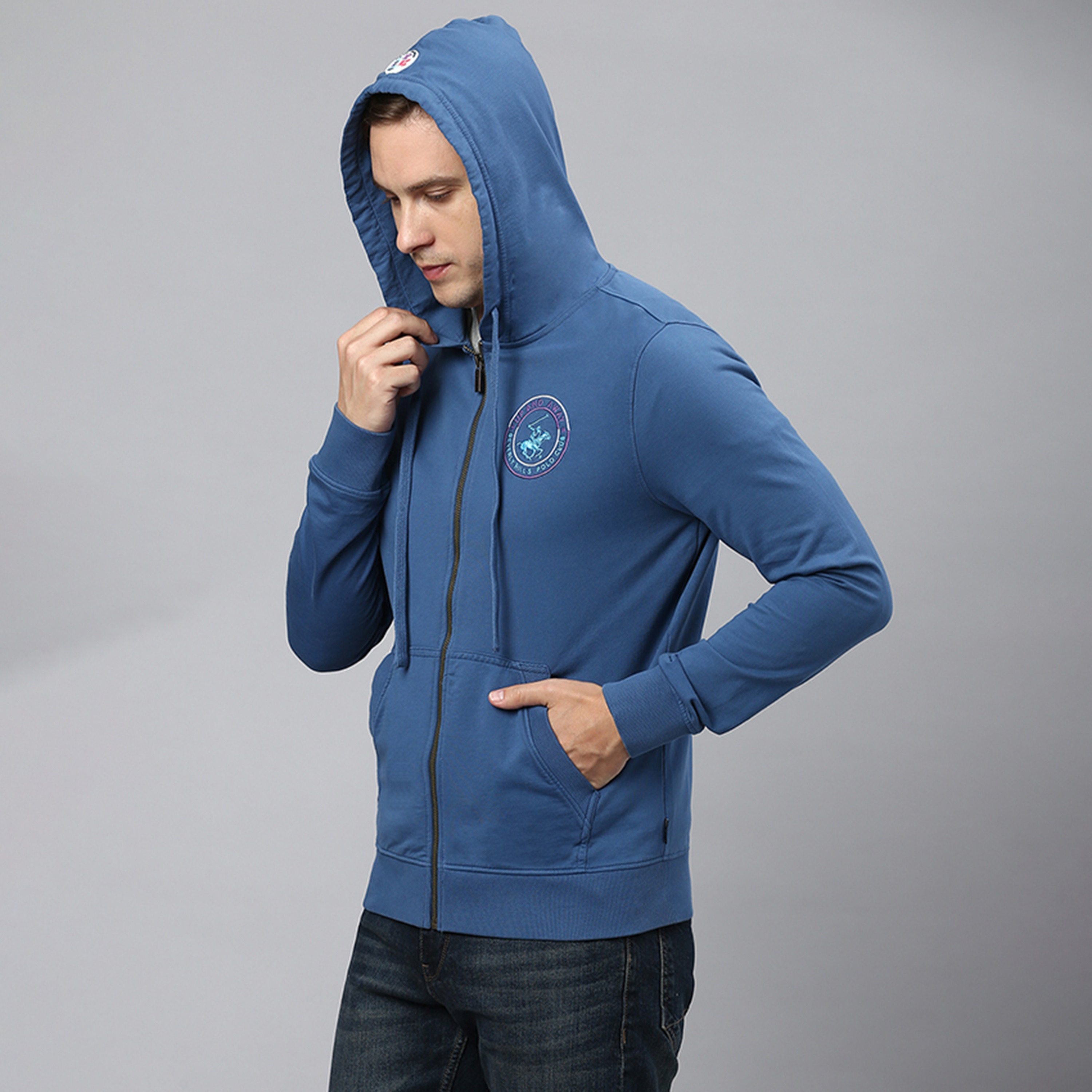 بيفرلي هيلز بولو كلوب-  هودي صوف سادة بسحاب للرجال-men-winterwear-hoodiesandsweatshirts-image-2