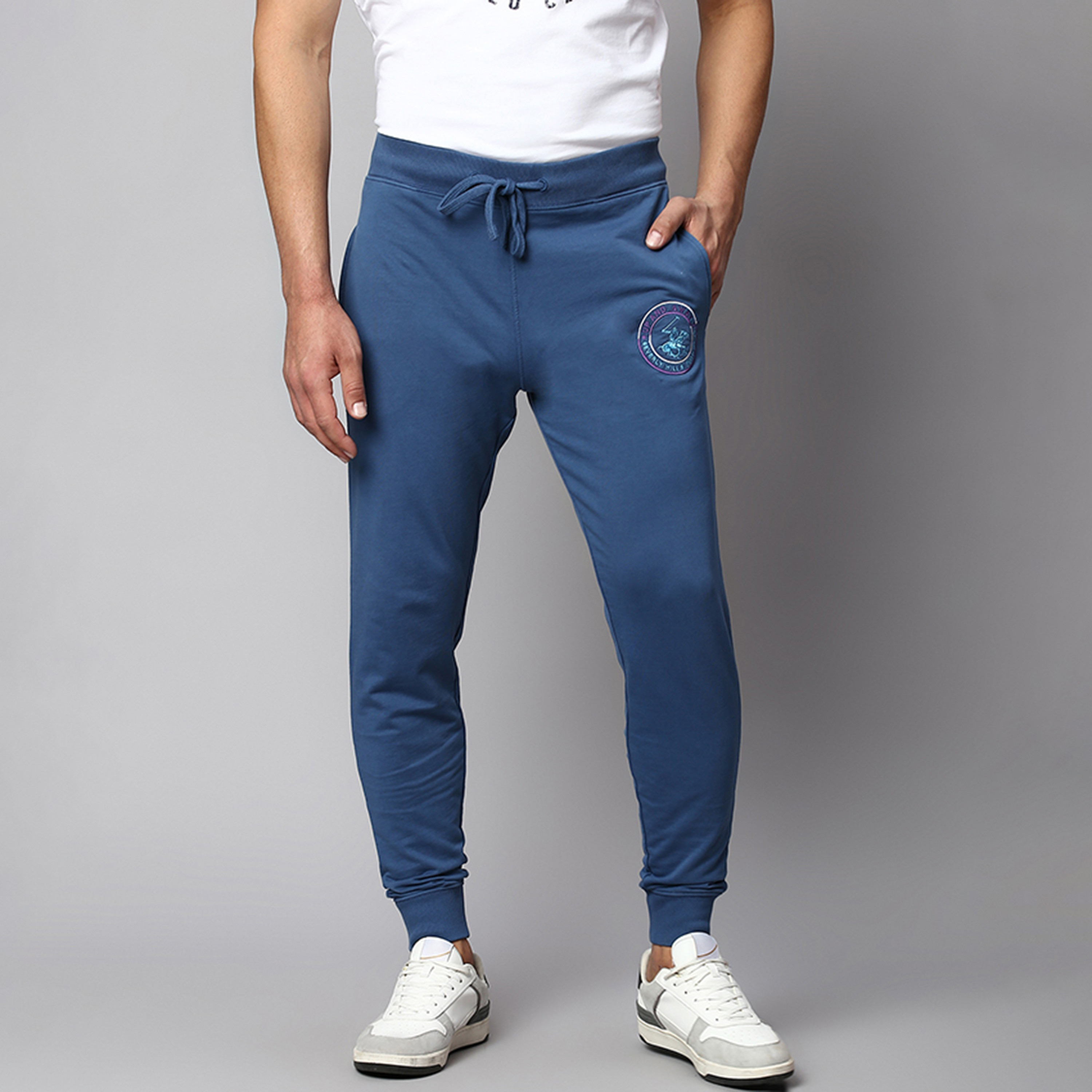 Beverly Hills Polo Club Logo Mid-Rise Drawstring Jogger-men-clothing-bottoms-joggers-image-1