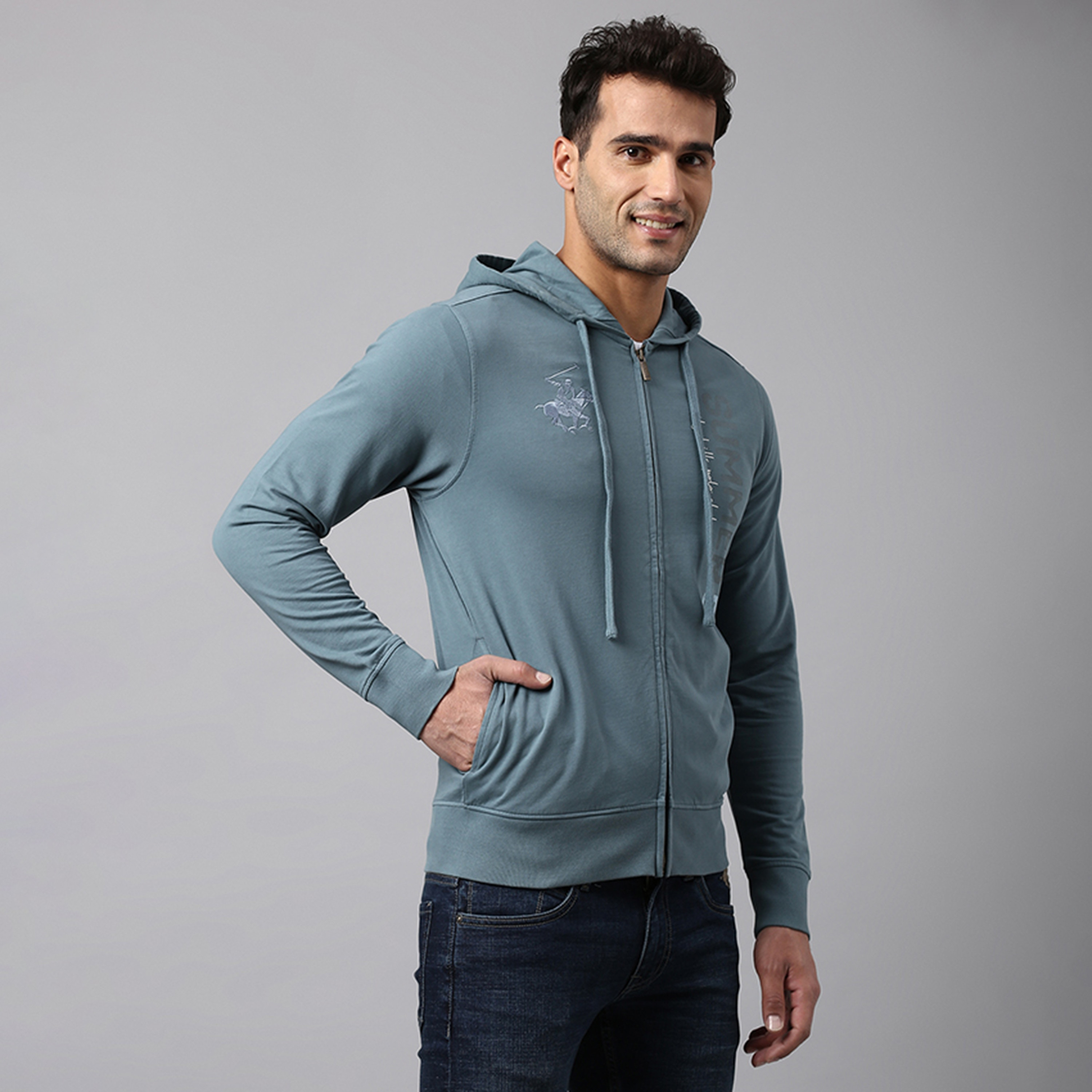 بيفرلي هيلز بولو كلوب-  هودي صوف سادة بسحاب للرجال-men-winterwear-hoodiesandsweatshirts-image-2