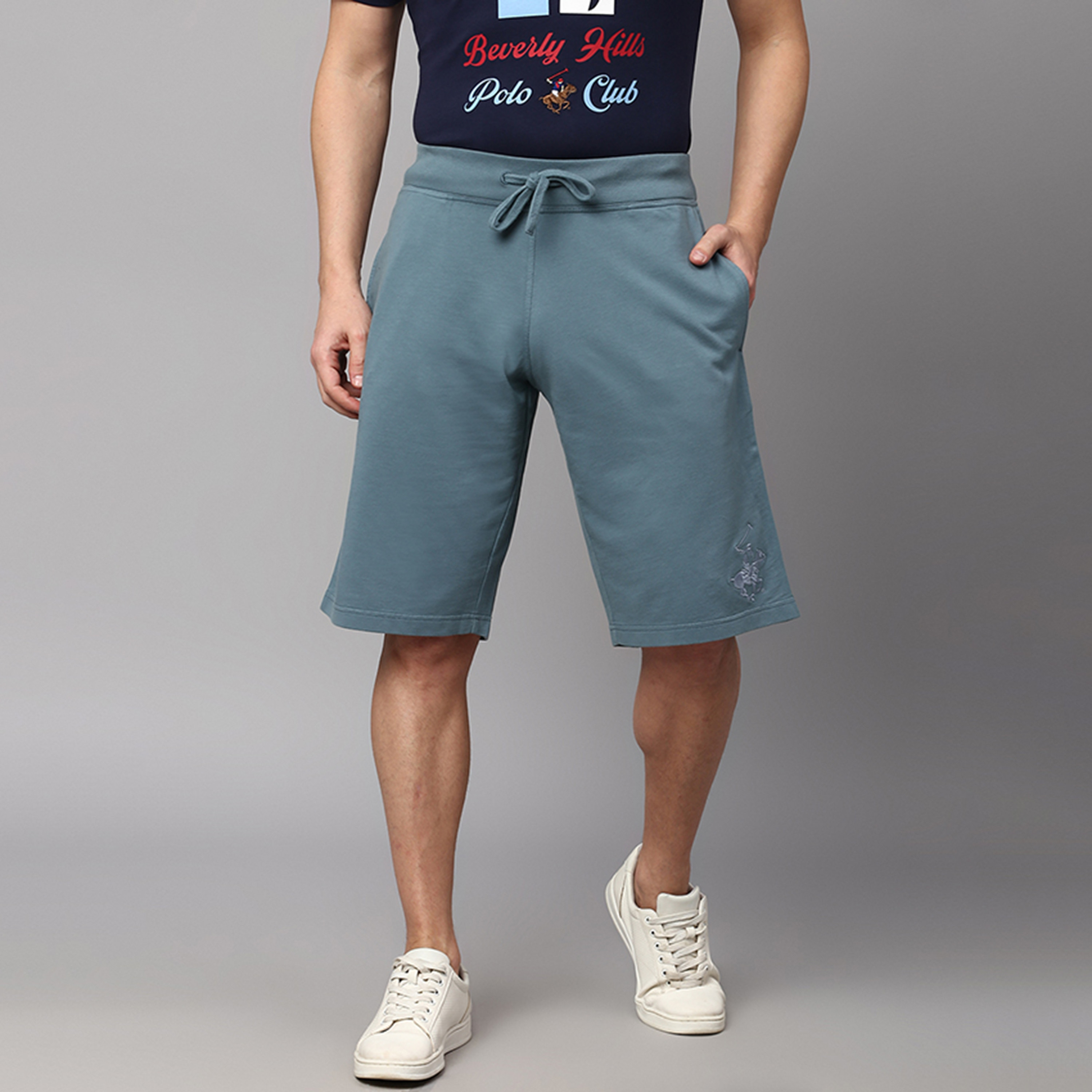 شعار نادي بيفرلي هيلز للبولو شورت متوسط الارتفاع بخيط سحب-men-clothing-bottoms-shorts-image-5