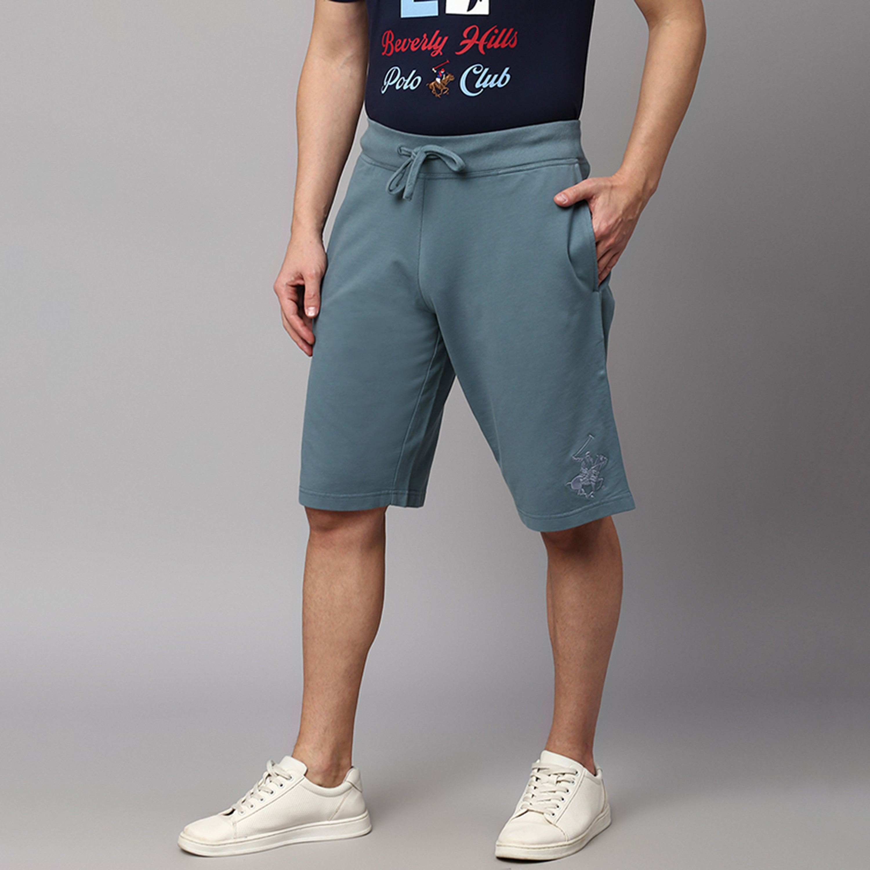 شعار نادي بيفرلي هيلز للبولو شورت متوسط الارتفاع بخيط سحب-men-clothing-bottoms-shorts-image-7