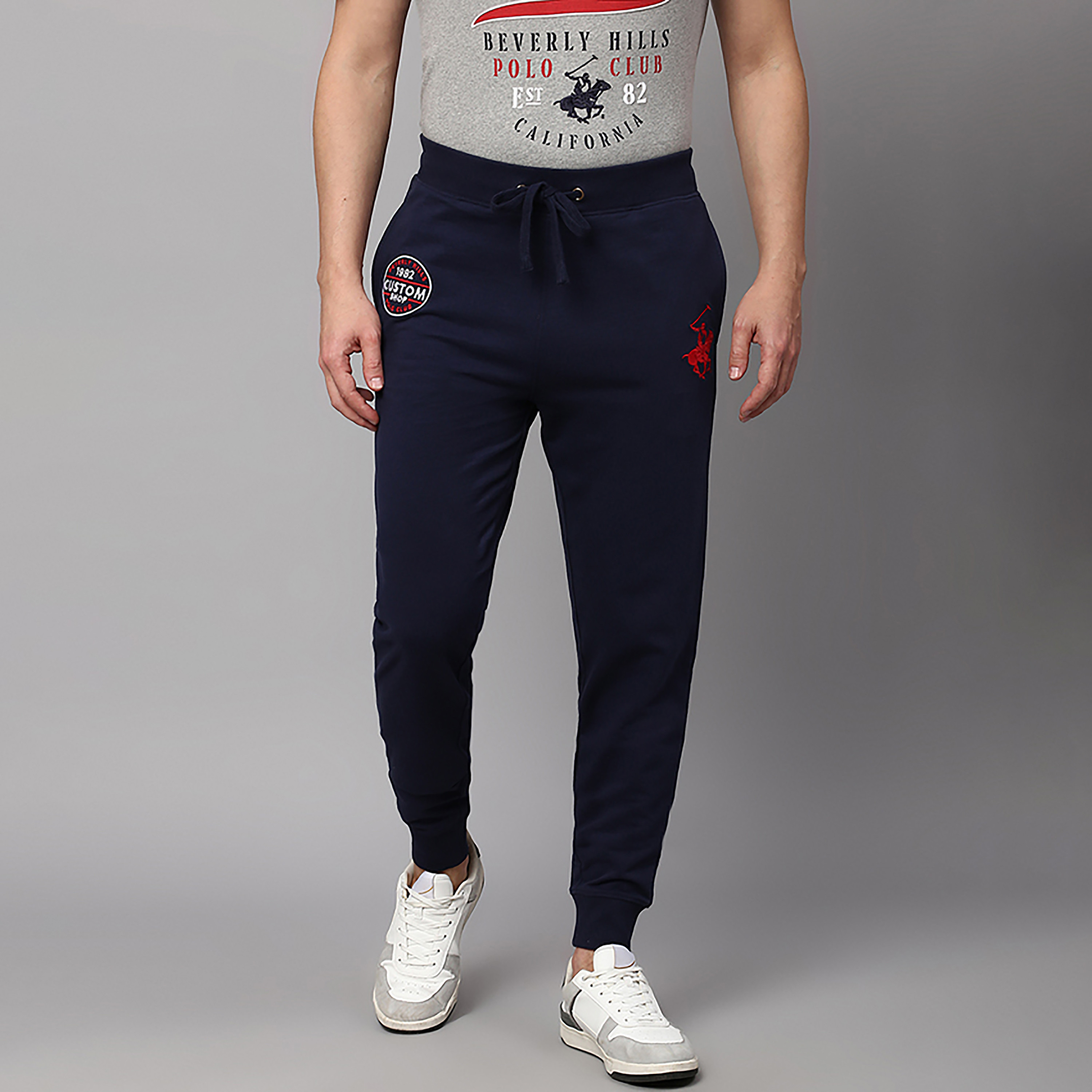 Beverly Hills Polo Club Logo Mid-Rise Joggers-men-clothing-bottoms-joggers-image-1