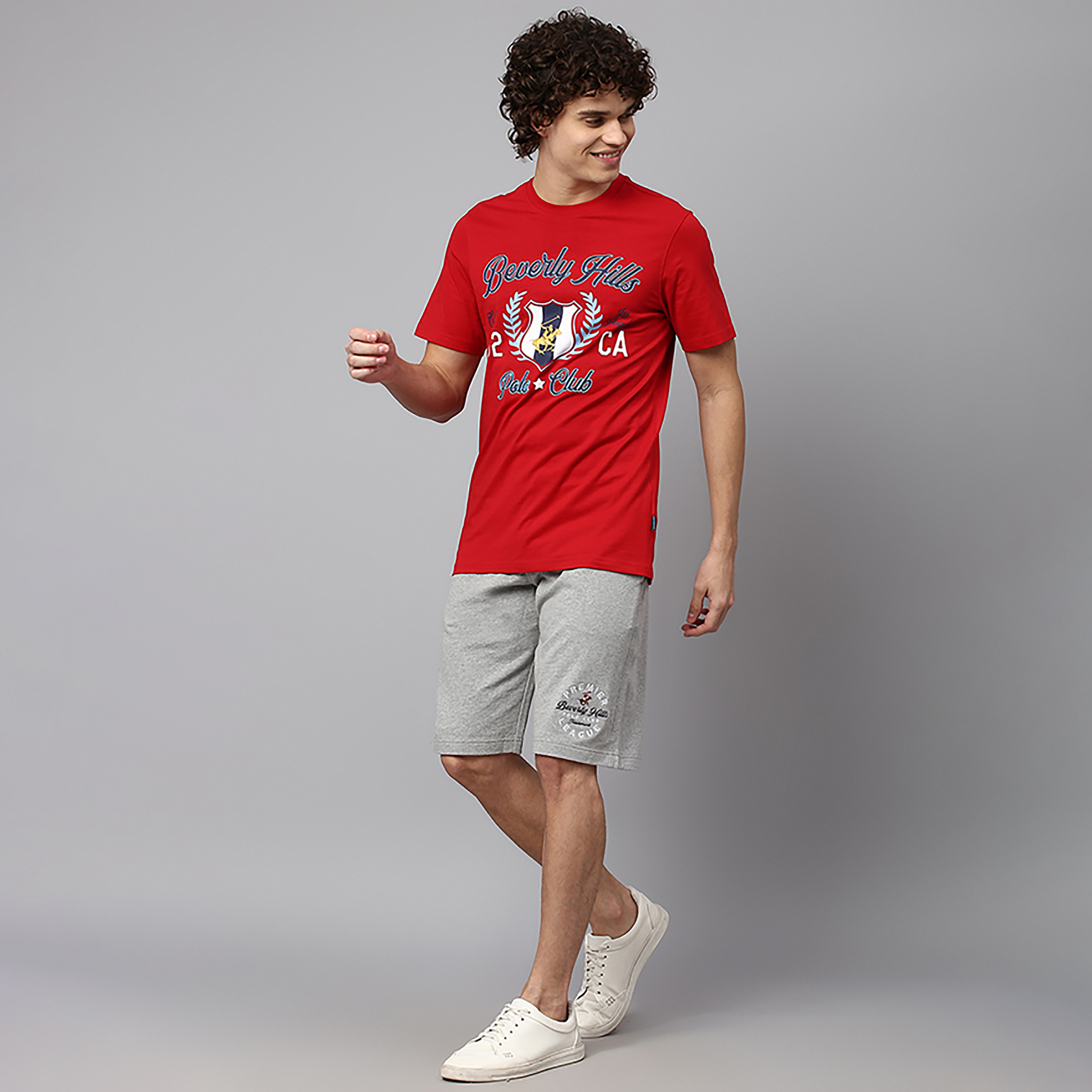 شعار نادي بيفرلي هيلز للبولو شورت متوسط الارتفاع بخيط سحب-men-clothing-bottoms-shorts-image-2