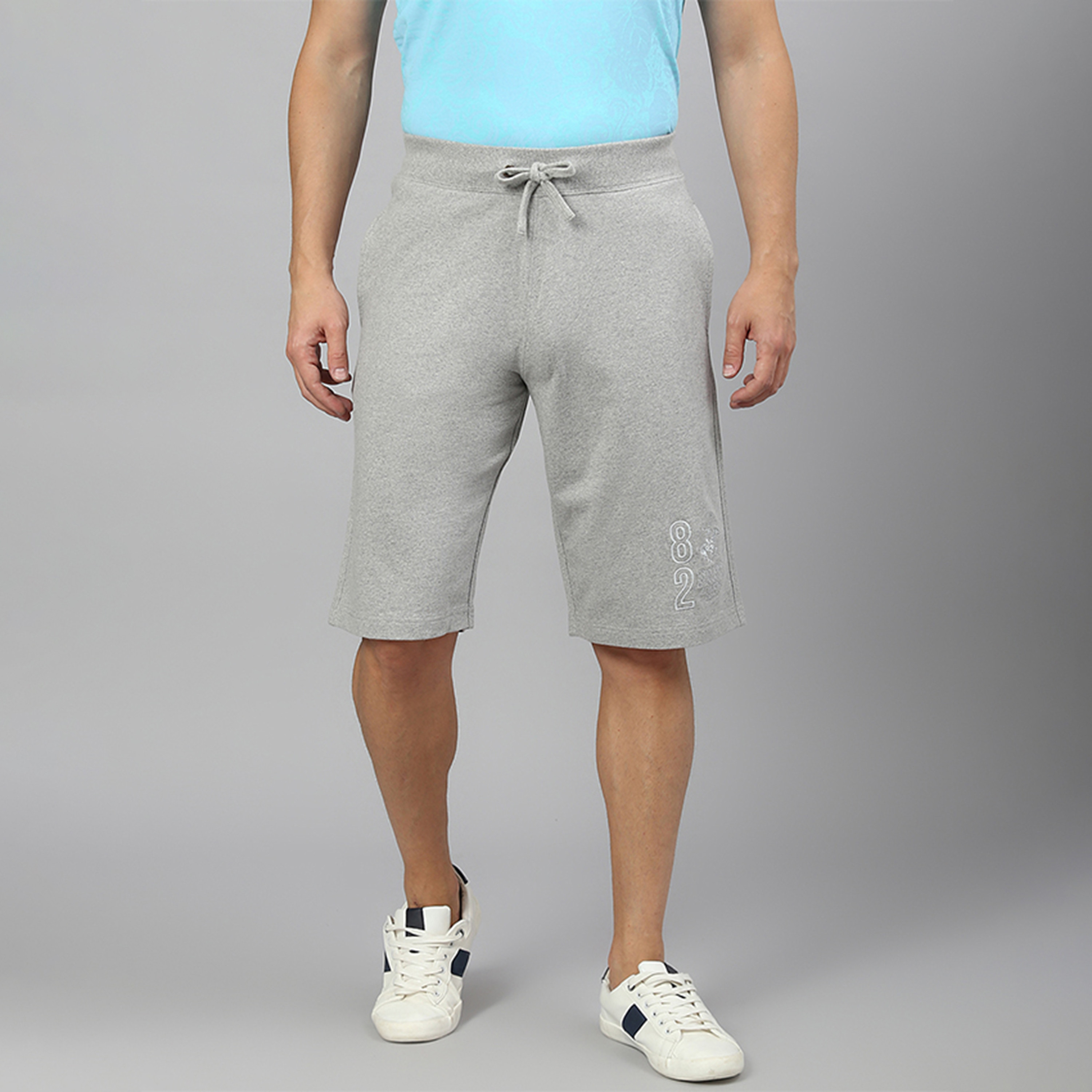 Beverly Hills Polo Club Plain Mid-Rise Drawstring Shorts-men-clothing-bottoms-shorts-image-1