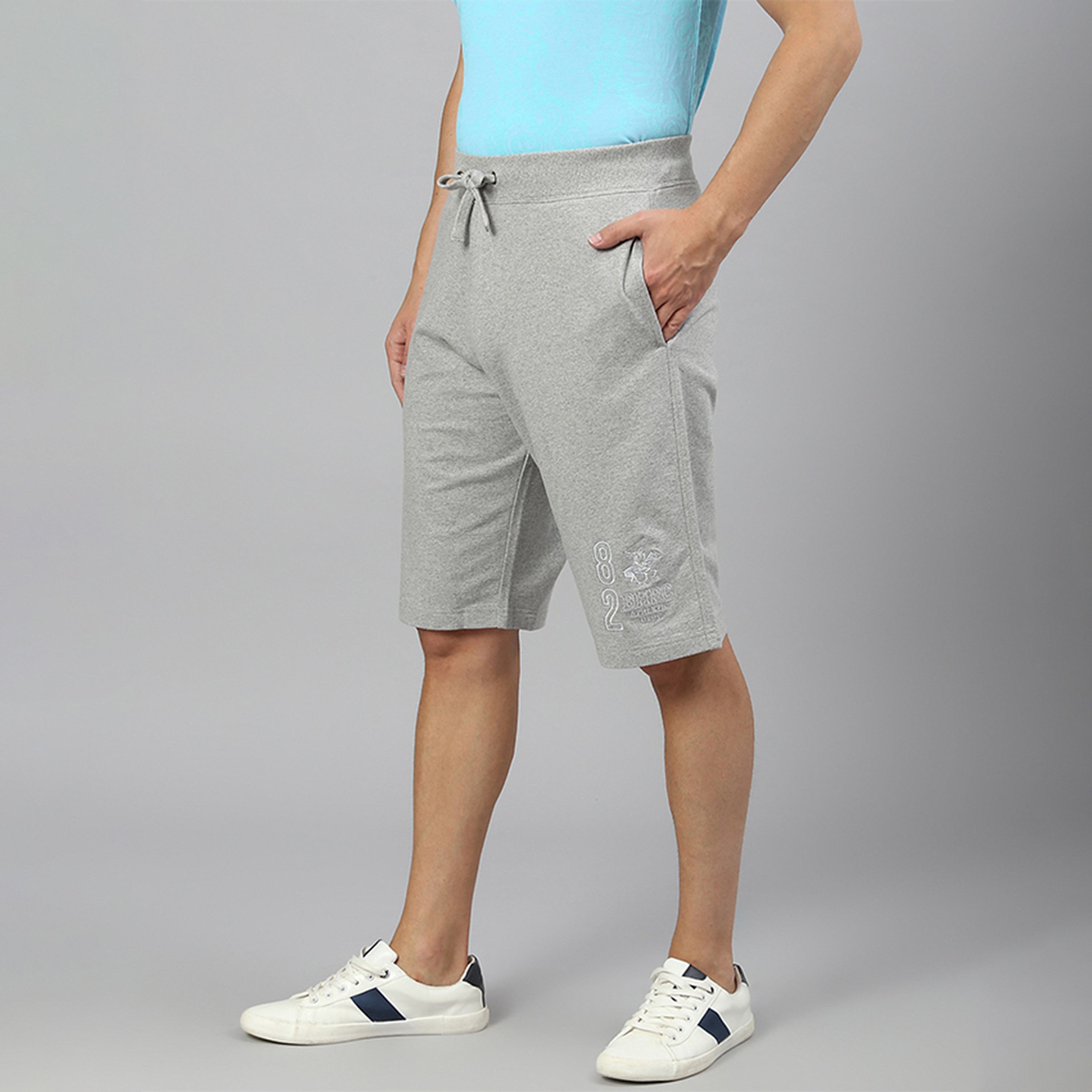 Beverly Hills Polo Club Plain Mid-Rise Drawstring Shorts-men-clothing-bottoms-shorts-image-2