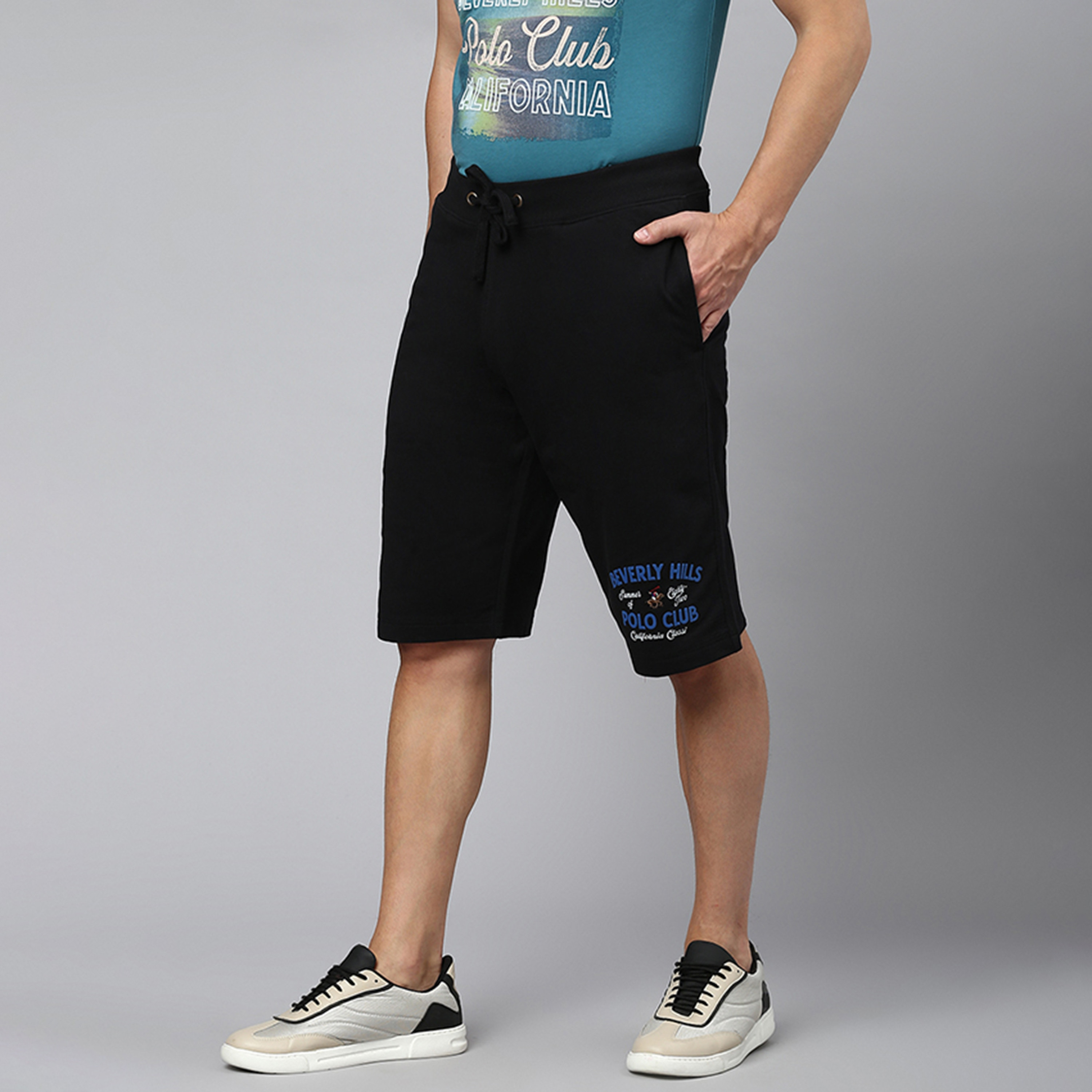 Beverly Hills Polo Club Logo Mid-Rise Drawstring Shorts-men-clothing-bottoms-shorts-image-2