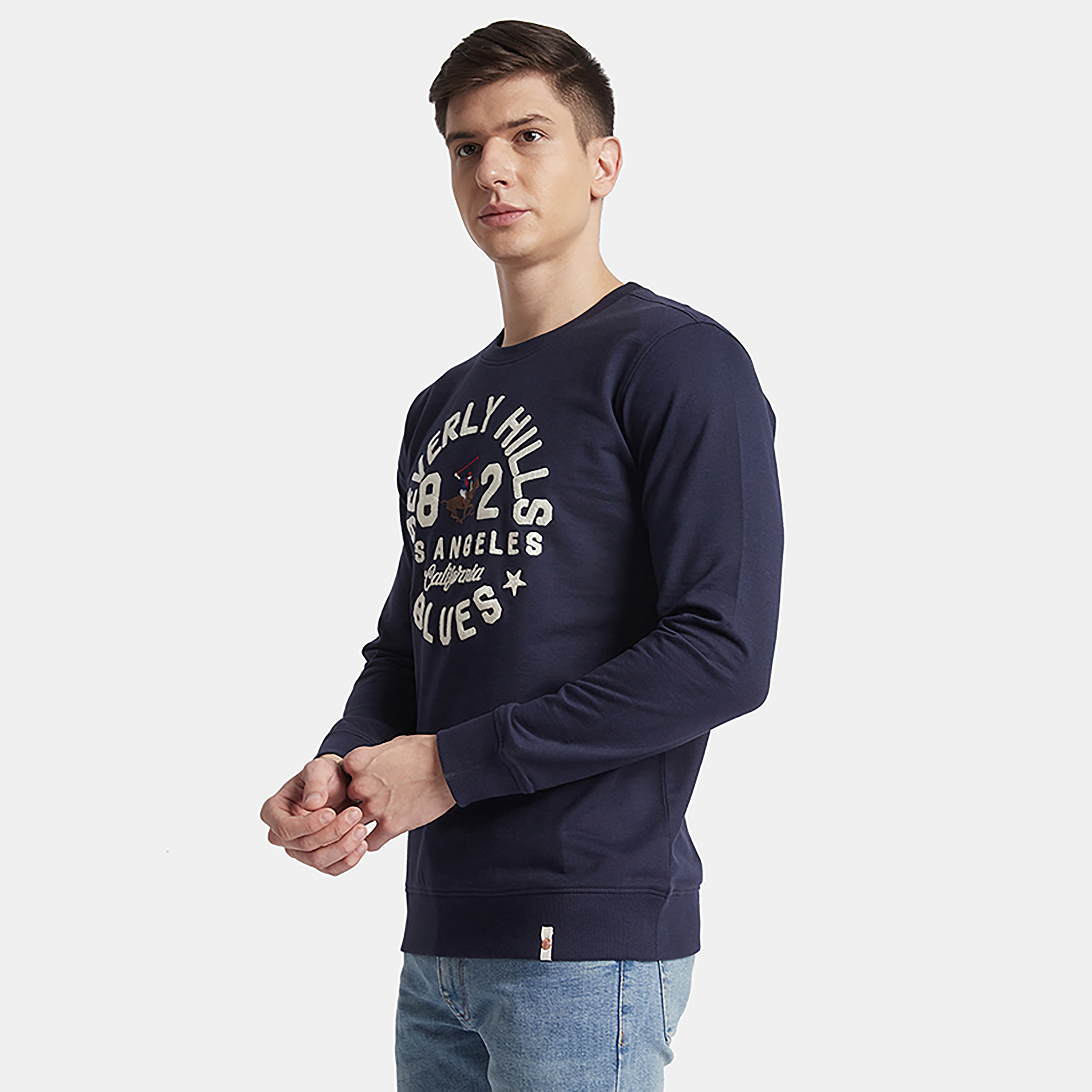 Beverly Hills Polo Club Embroidered Logo Crew Neck Sweatshirt-men-winterwear-hoodiesandsweatshirts-image-2
