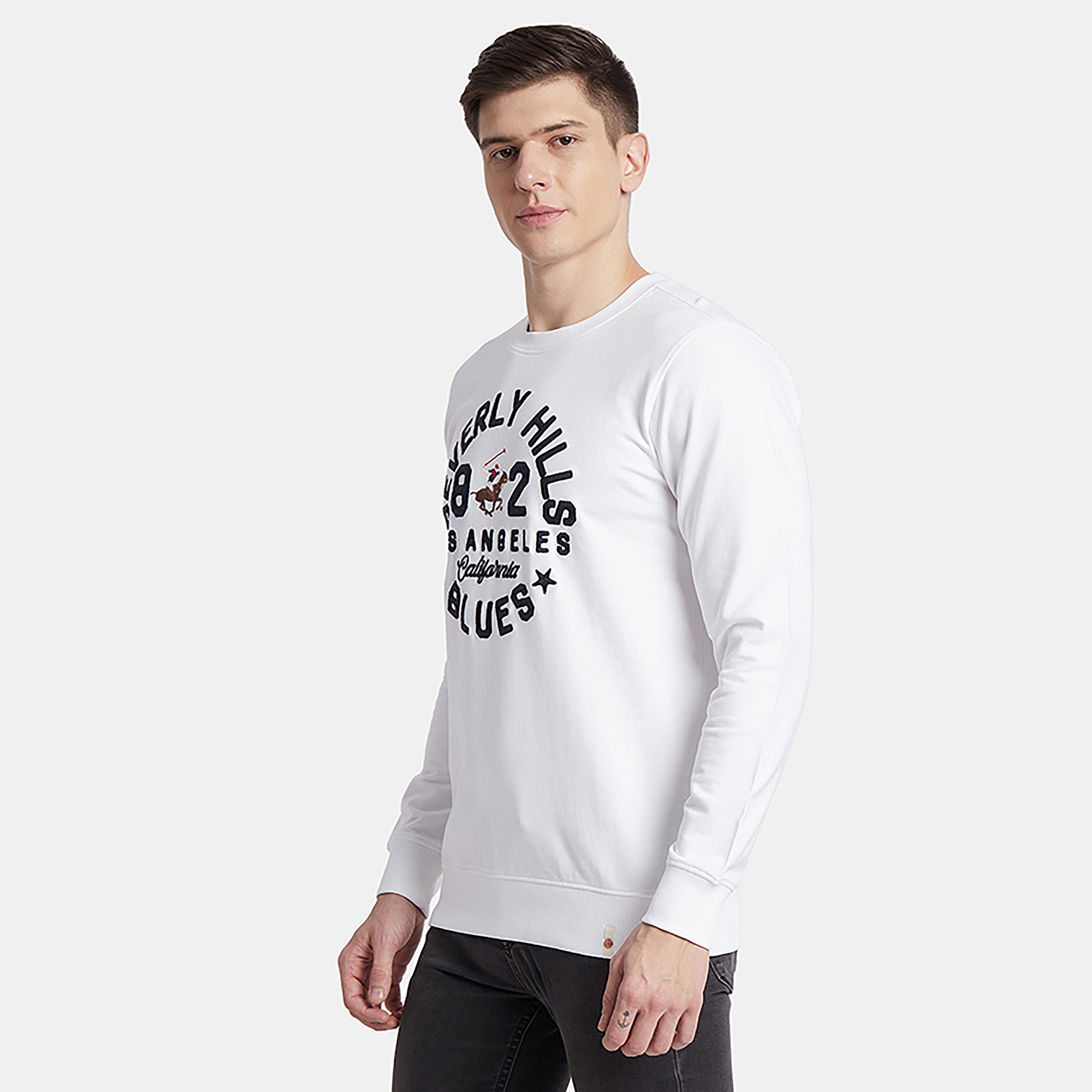 سويت شيرت من بيفرلي هيلز بولو كلوب بياقة مستديرة مع مطرز بشعار-men-winterwear-hoodiesandsweatshirts-image-7