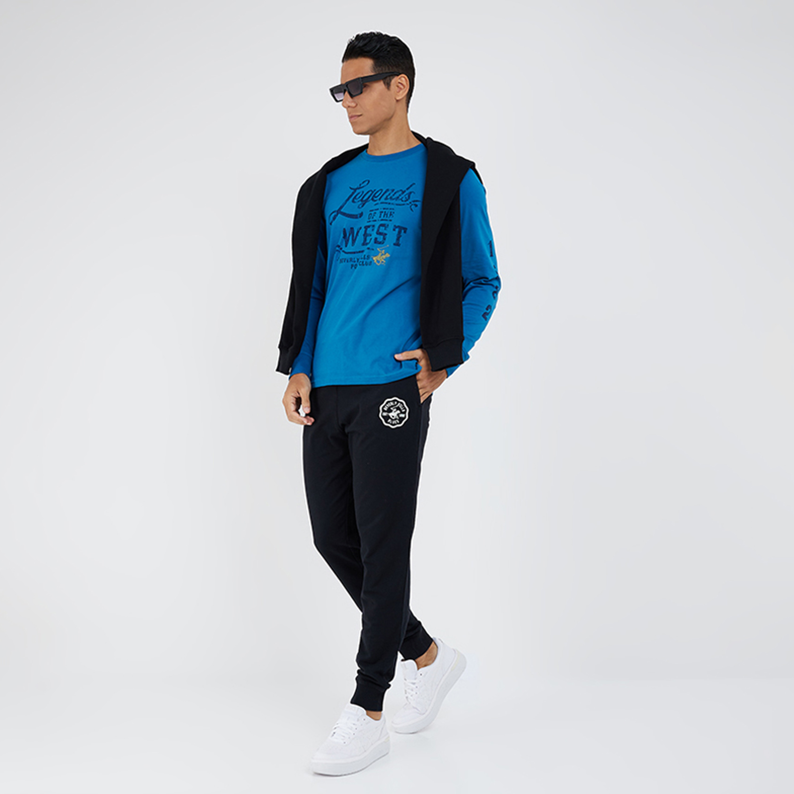 Beverly Hills Polo Club Logo Mid-Rise Drawstring Joggers-men-clothing-bottoms-joggers-image-2