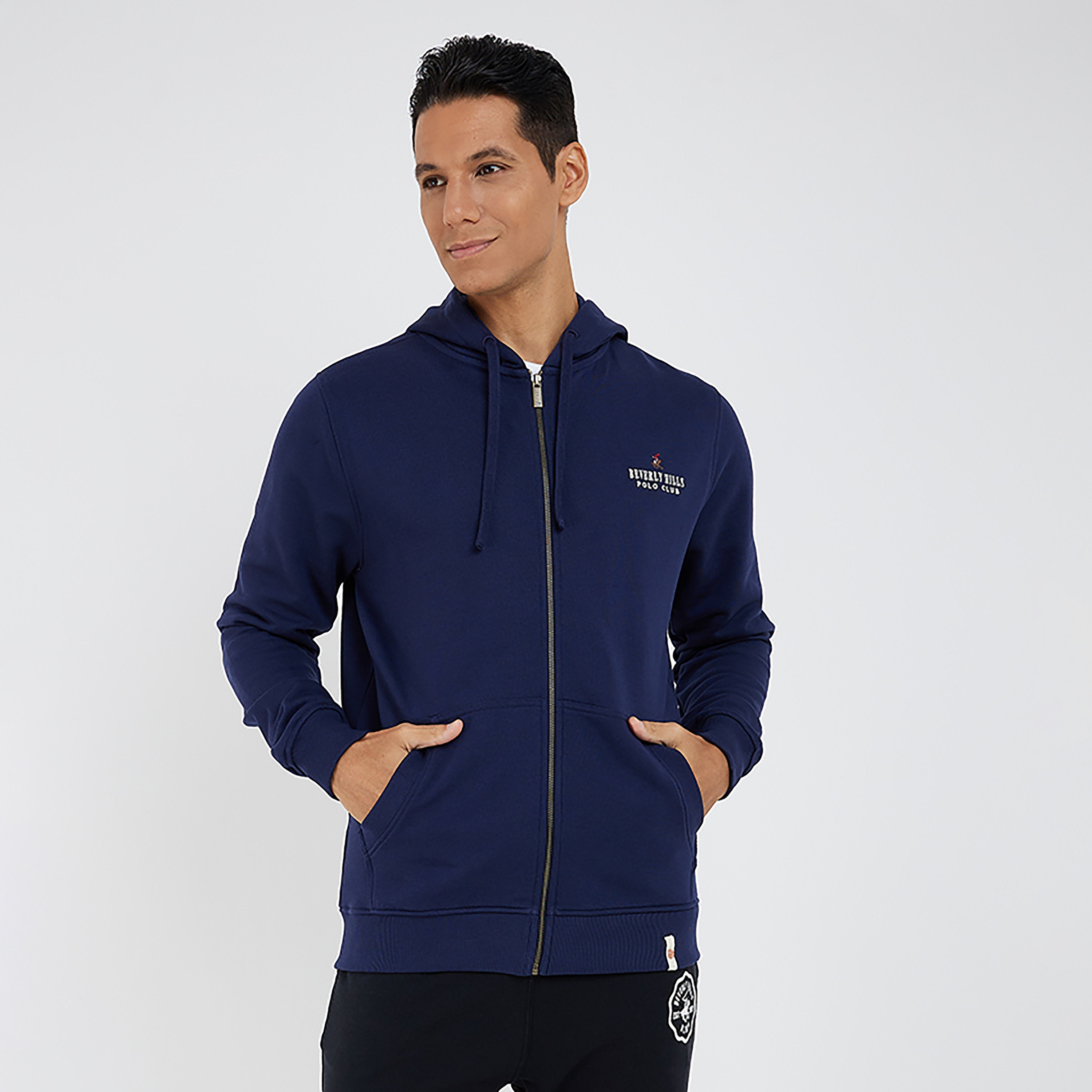 Beverly Hills Polo Club Logo Zip-Through Hoodie-men-winterwear-hoodiesandsweatshirts-image-1