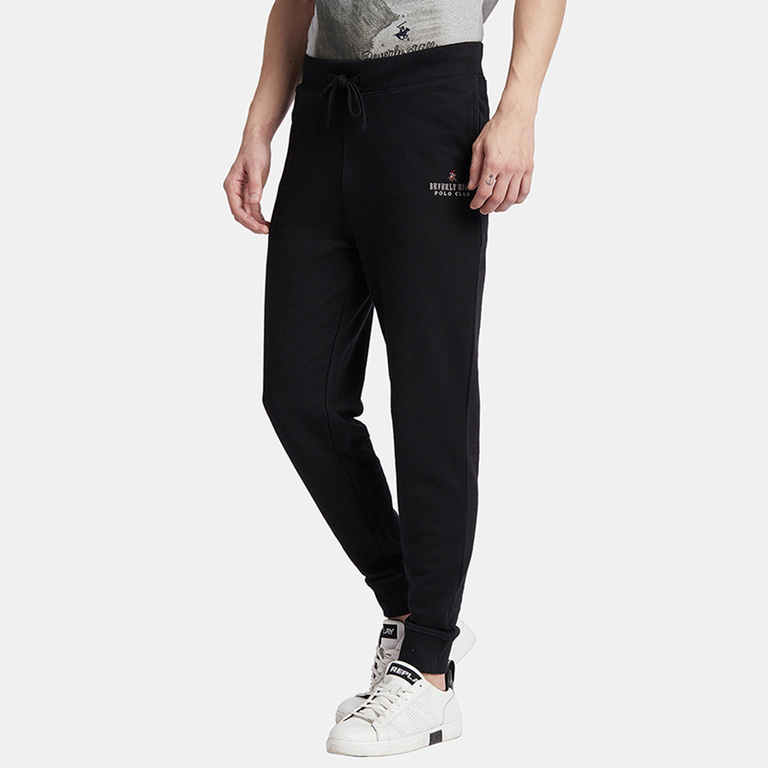 جوغرز من بيفرلي هيلز بولو كلوب برباط متوسط الارتفاع مع شعار-men-clothing-bottoms-joggers-image-2